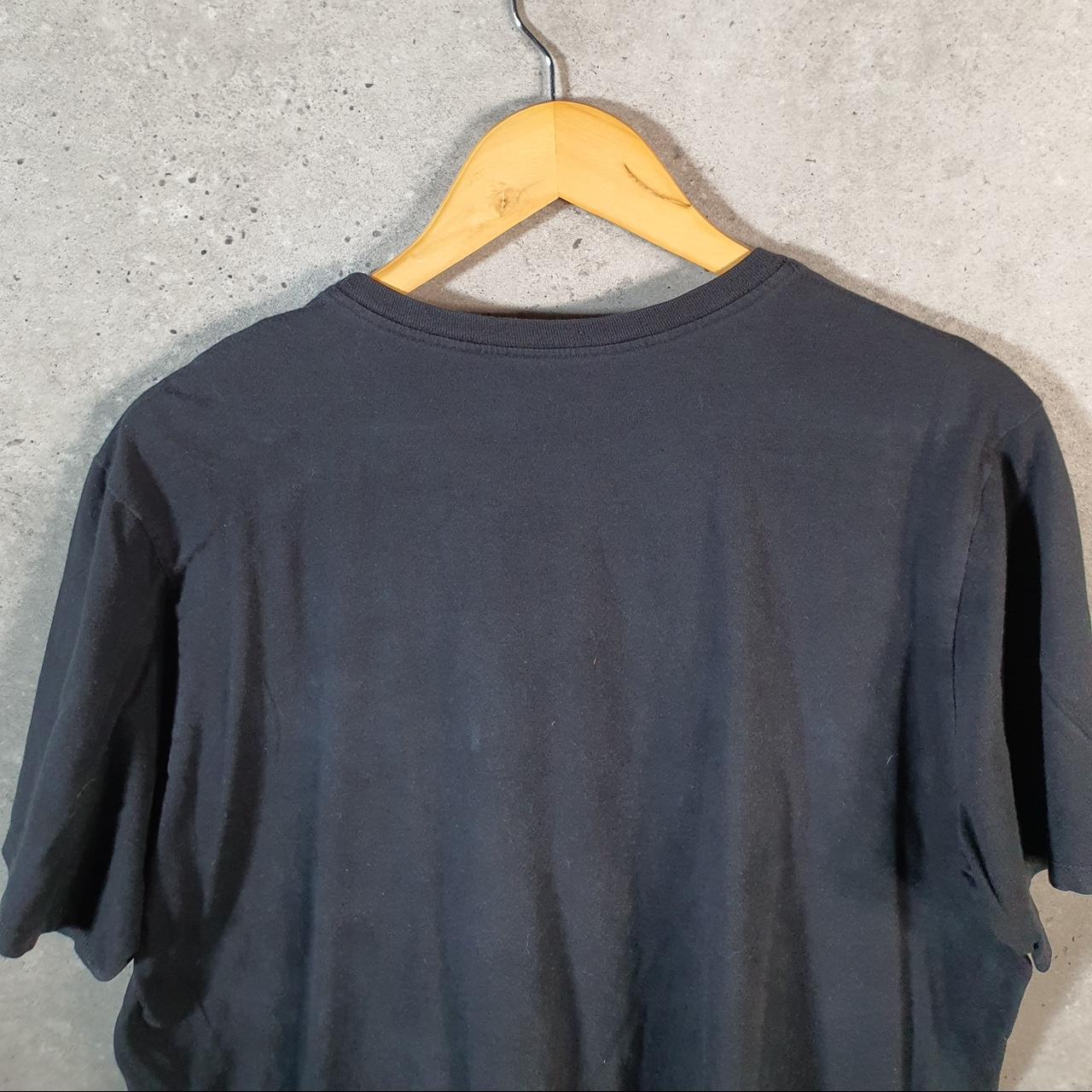 Vintage Nike Spellout T Shirt Womens XL Black Printed Single Swoosh Logo Athletic Big Fish Vintage