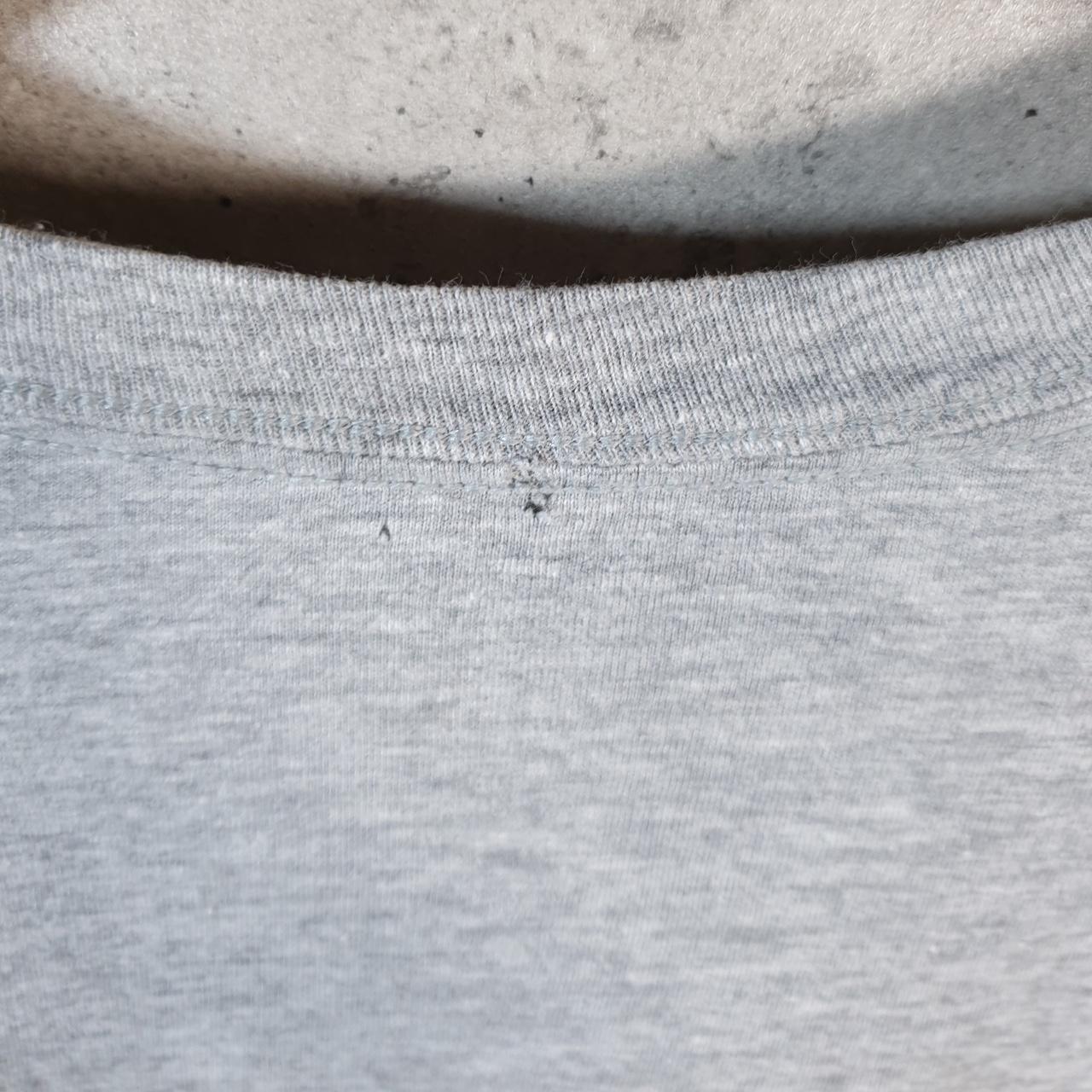 Vintage Adidas Amplifier Spellout T Shirt Men’s Large Grey Three Stripes Logo Athletic