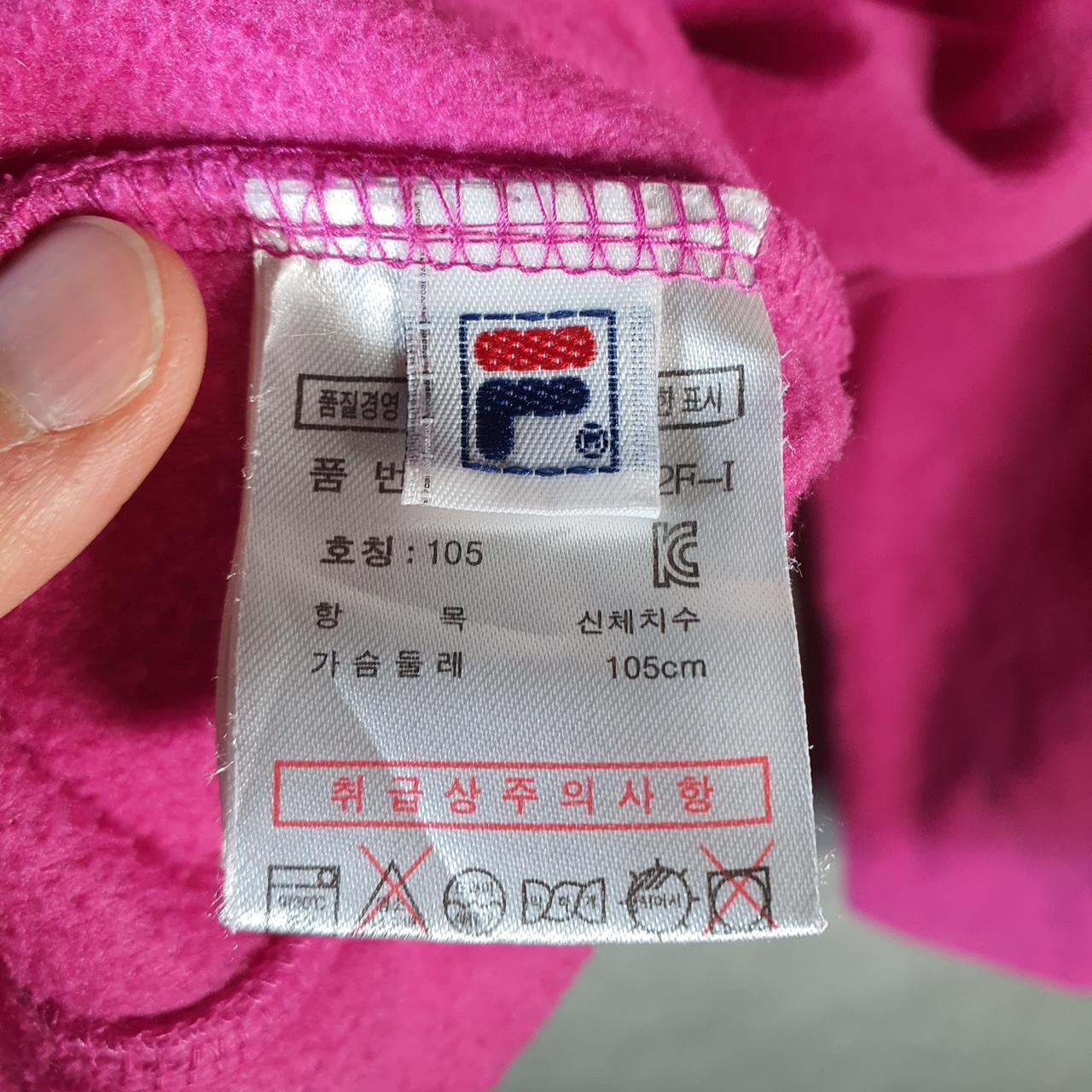 Vintage Fila Full Zip Fleece Hoodie Womens Medium Pink Teddy Logo