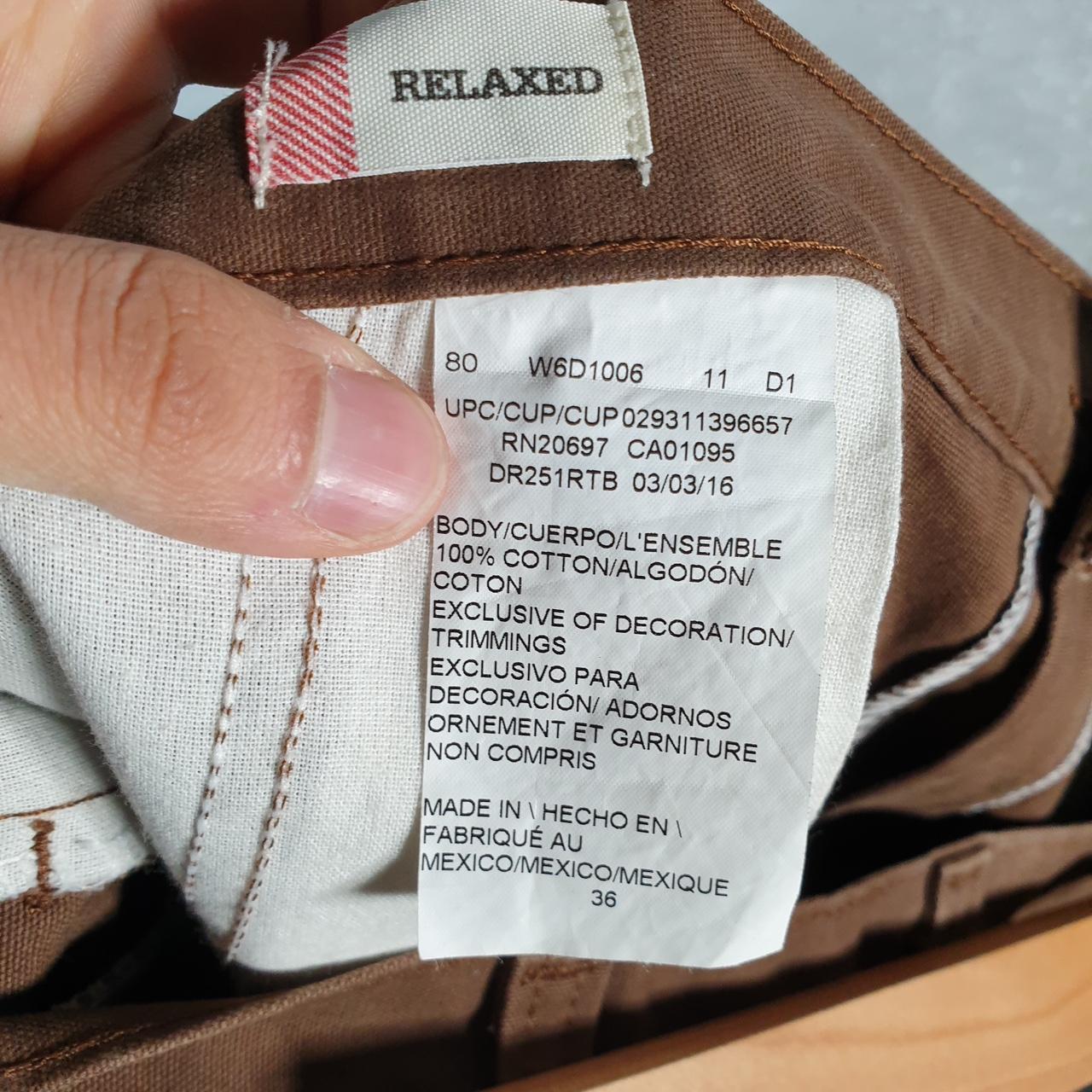 Vintage Dickies Baggy Chino Shorts Jorts Cargo Mens W36 Brown Relaxed Fit