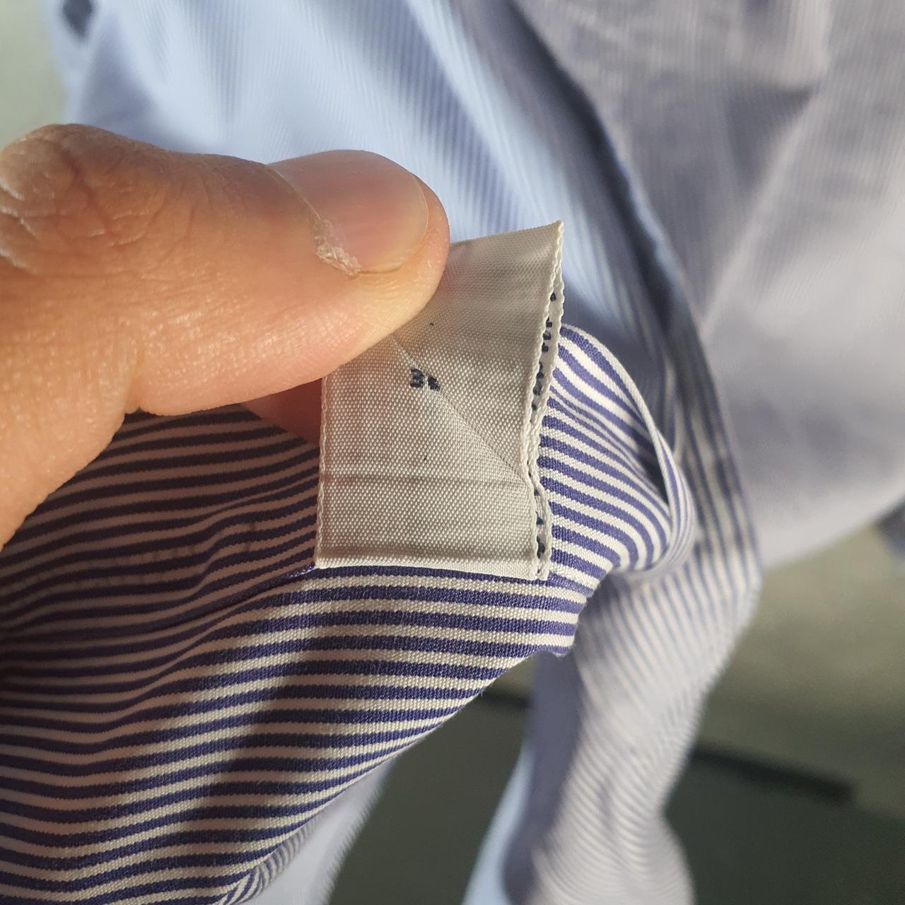 Vintage Ralph Lauren Button Down Shirt Men’s XL Purple Striped Custom Fit Cotton Pony