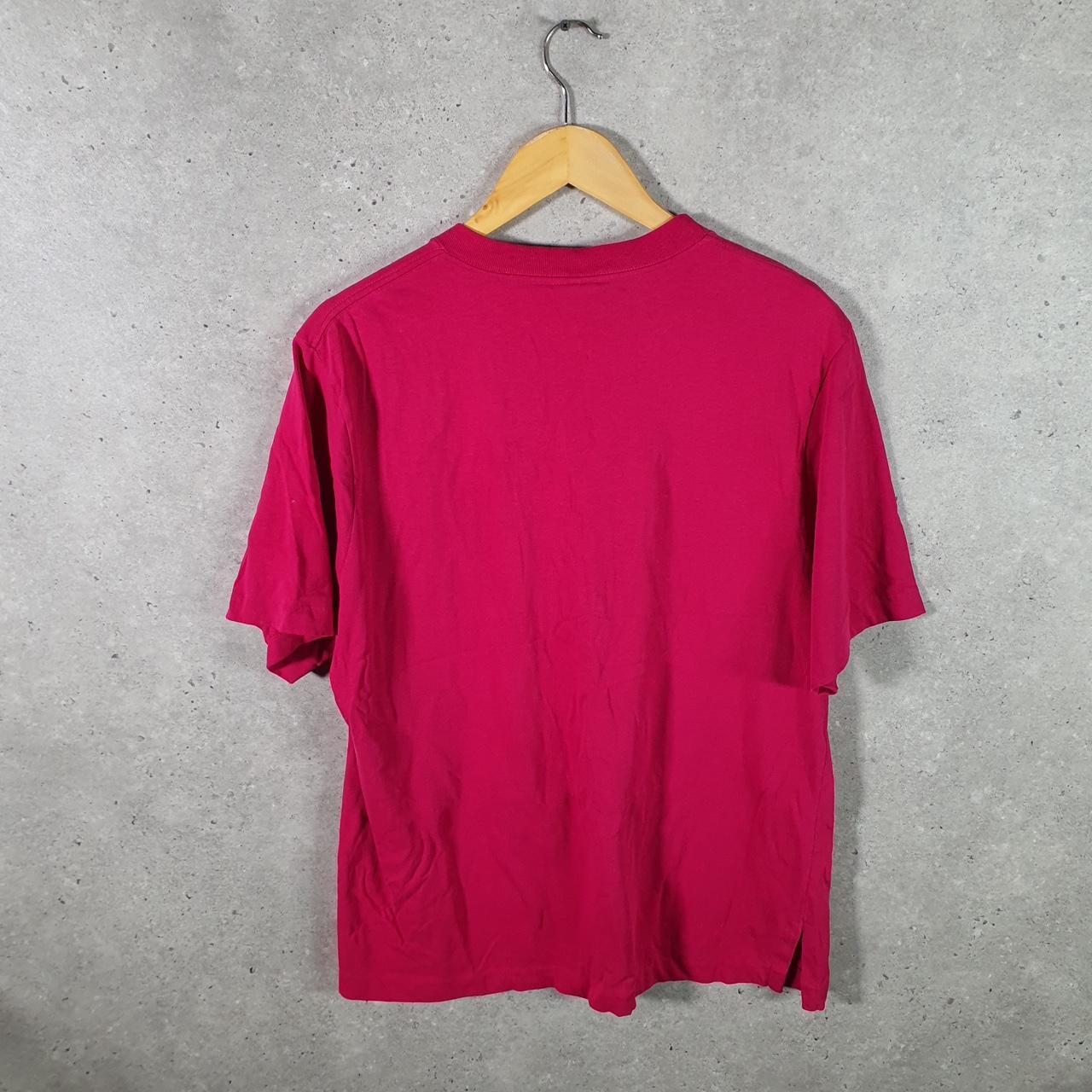 Vintage Lands End Super T Pocket 90s USA Single Stitch T Shirt Womens Large Pink