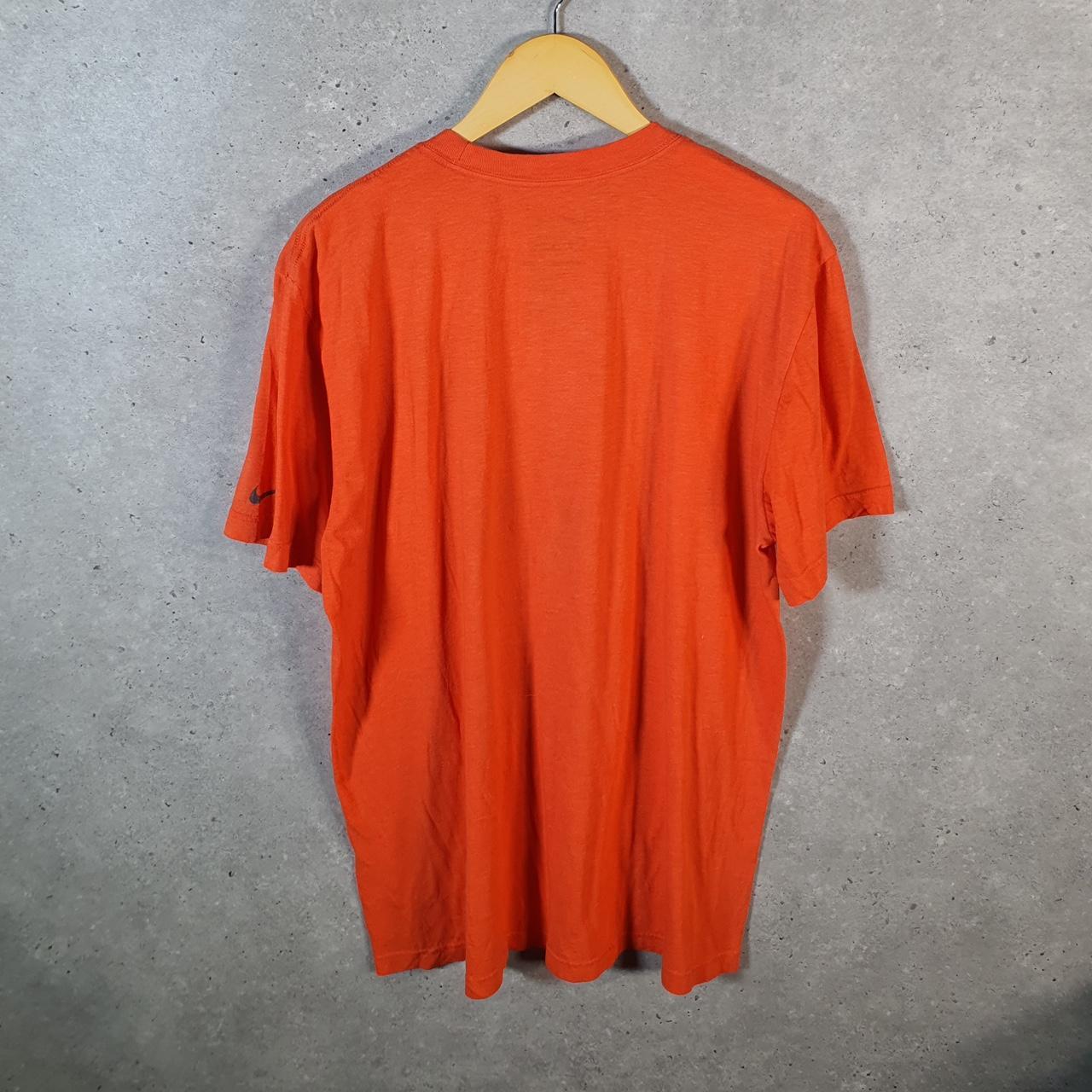 Vintage Nike Illini T Shirt Men’s XL Orange Logo Spellout Swoosh Athletic