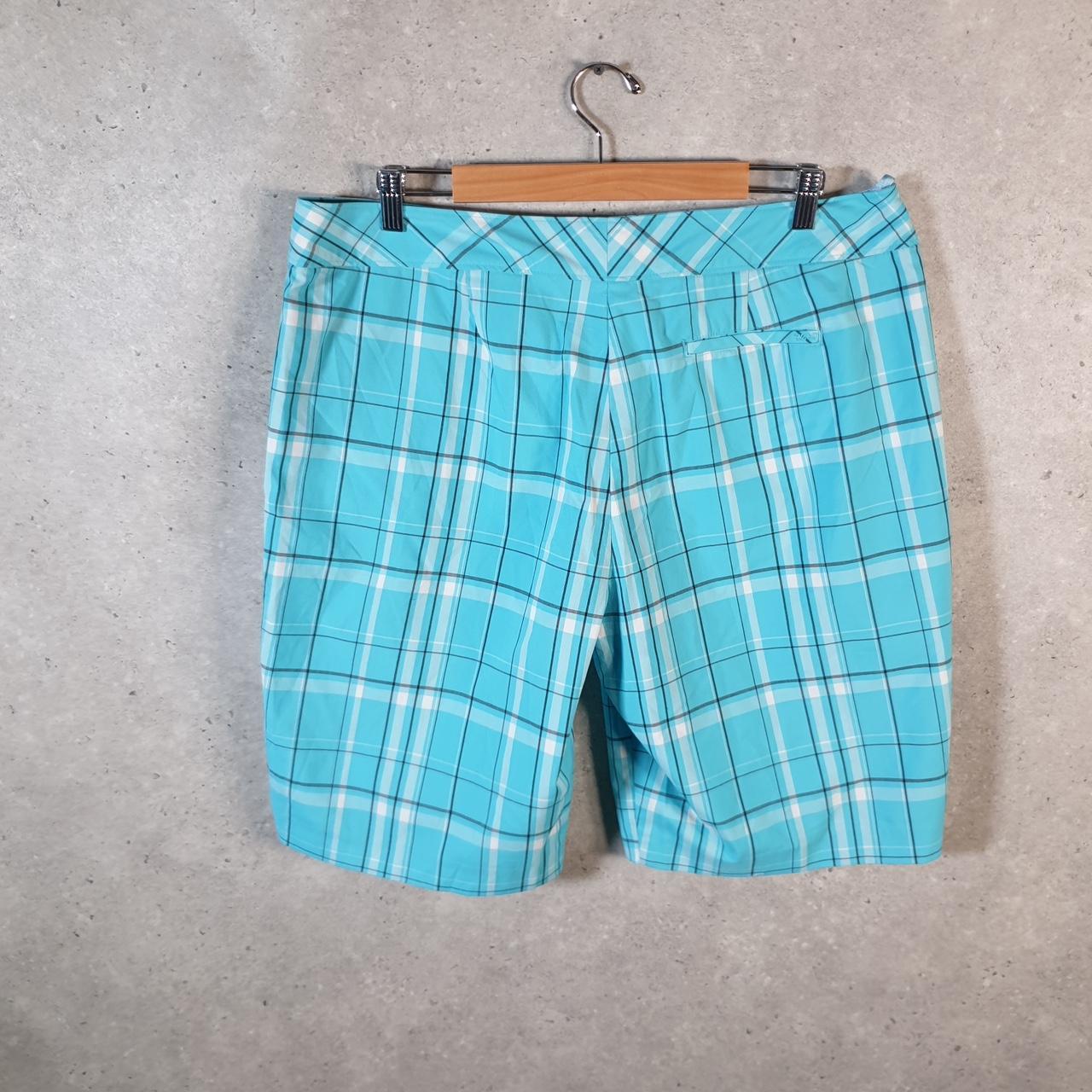 Vintage Izod Shorts Jorts Cargo Womens W38 Blue Chino Pockets Baggy Cotton