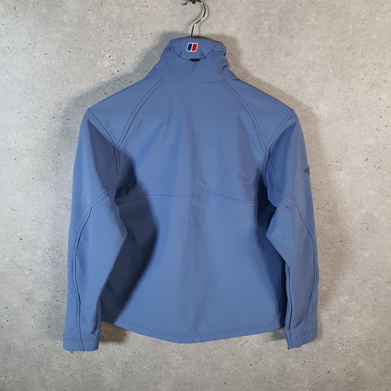 Vintage Berghaus Windbreaker Rain Track Jacket Womens UK10 Blue Lightweight Logo
