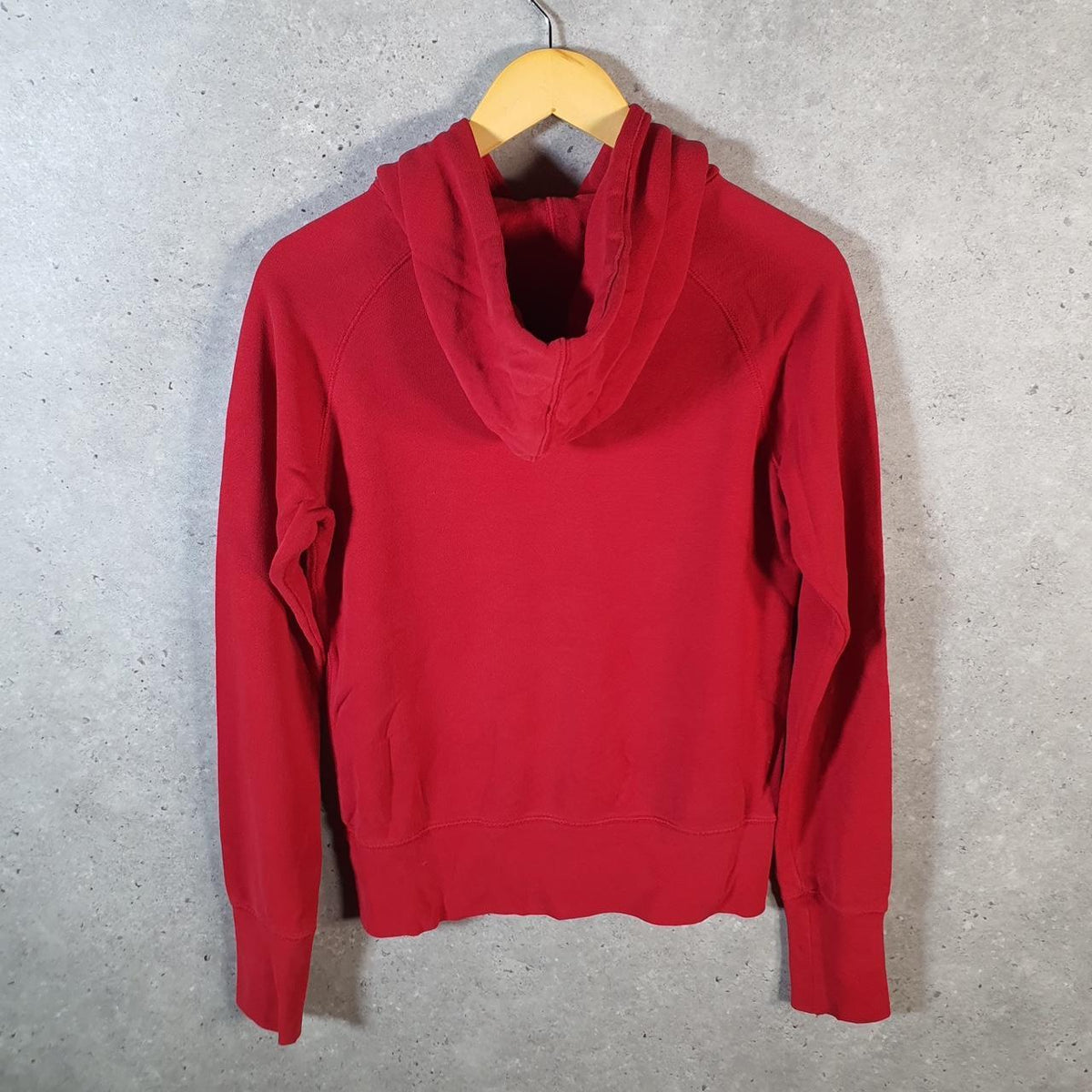 Vintage Nike 90s Club Hoodie Womens Medium Red Swoosh Y2K Pullover Logo