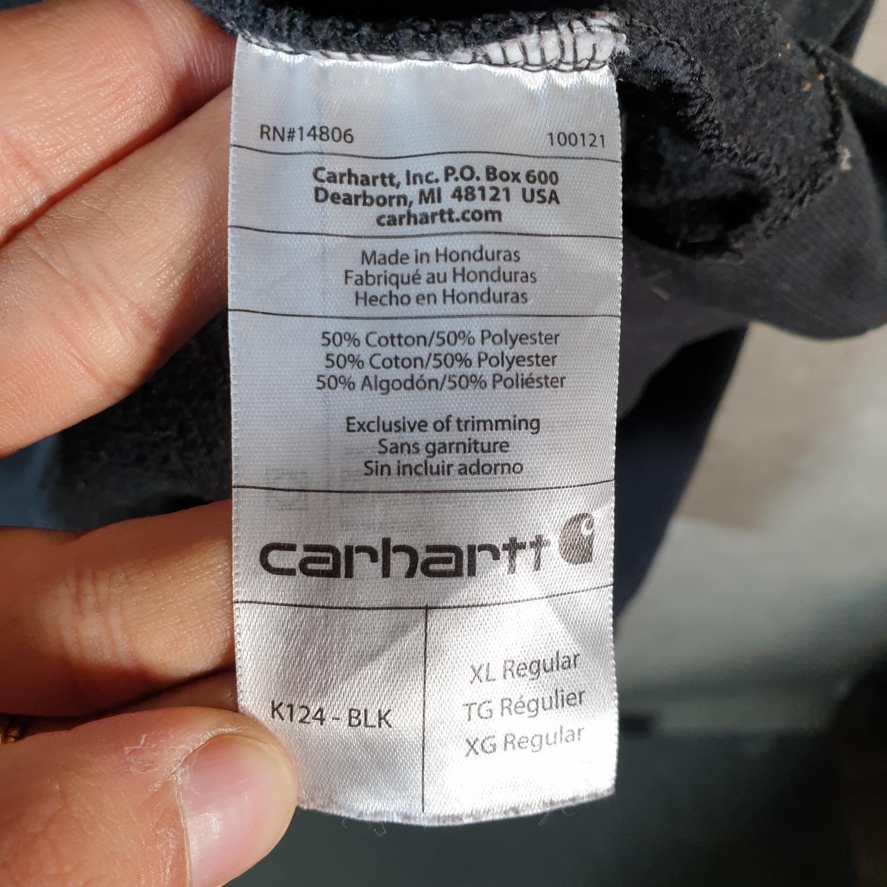 Vintage Carhartt Sweatshirt Mens XL Black Pullover Blank USA Original Fit