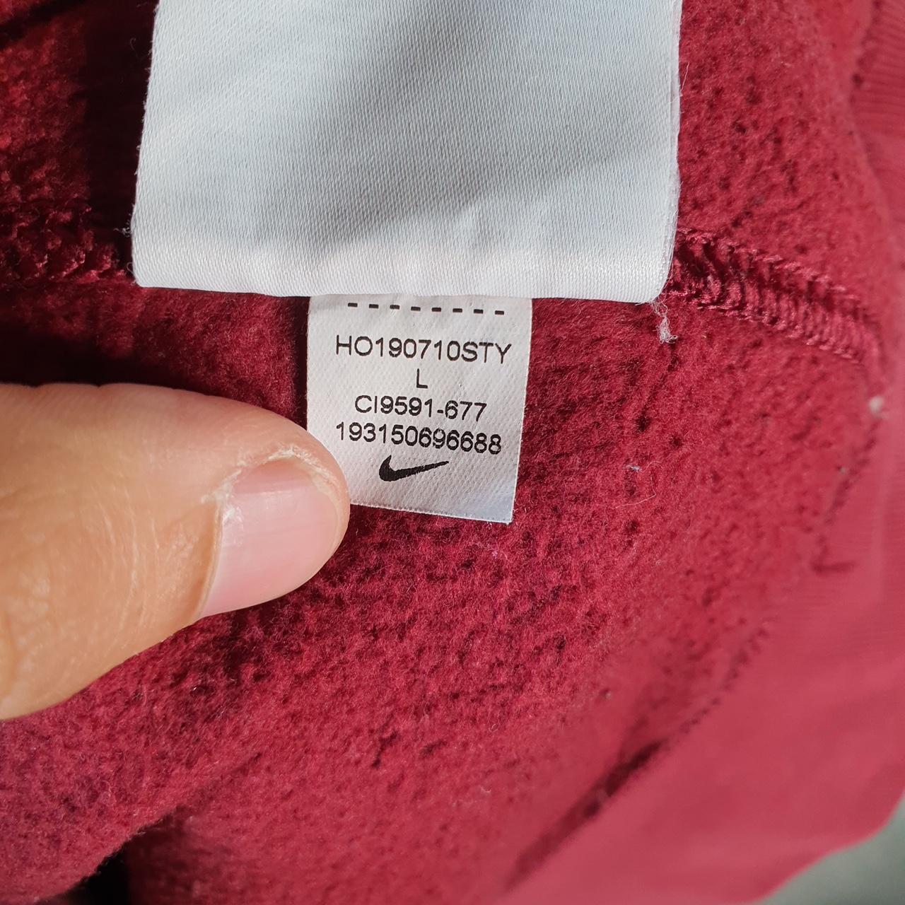 Vintage Nike Club Spellout Hoodie Men’s Large Red Swoosh Y2K Pullover