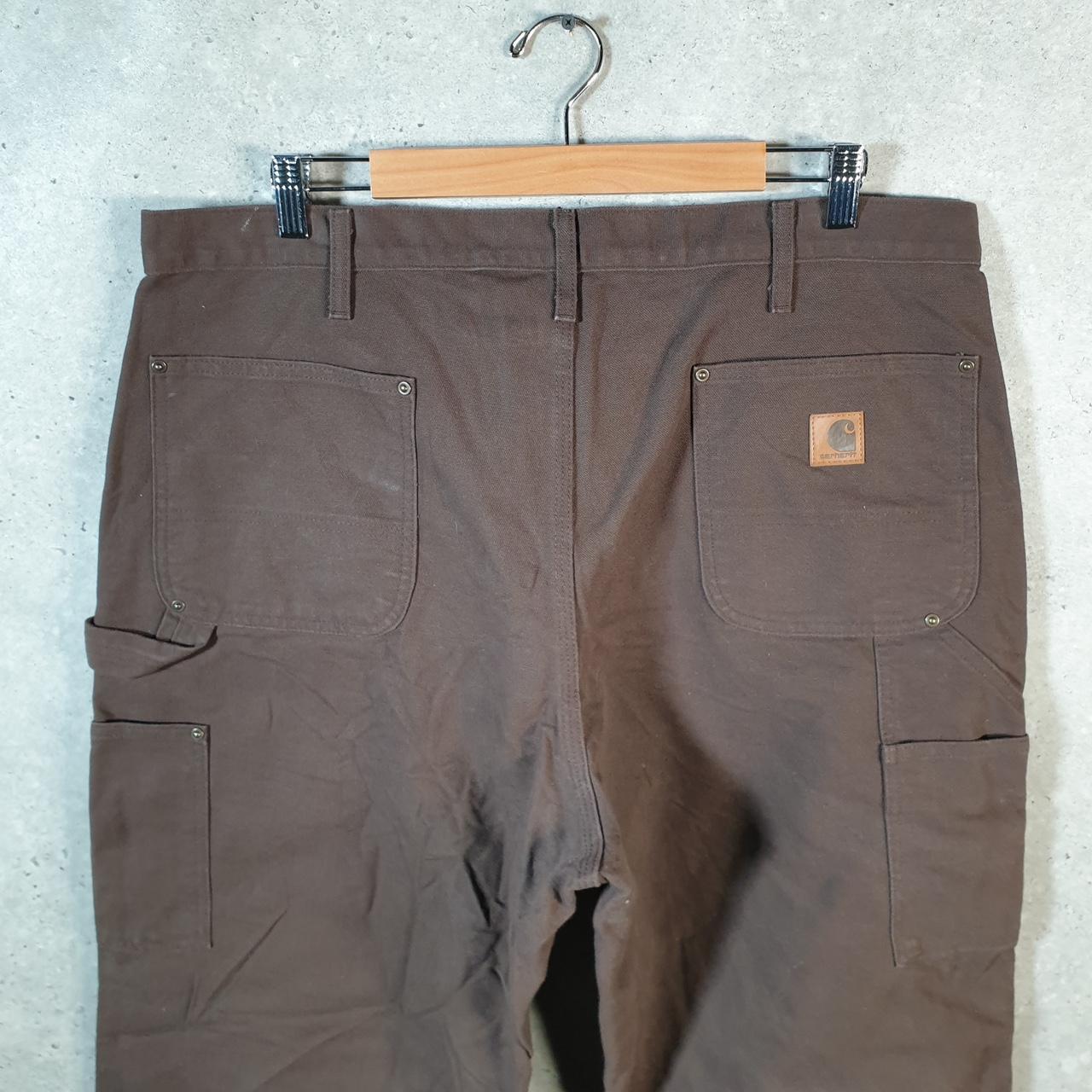 Vintage Carhartt Double Knee Carpenter Trousers Mens W38 L34 Brown Loose Fit USA
