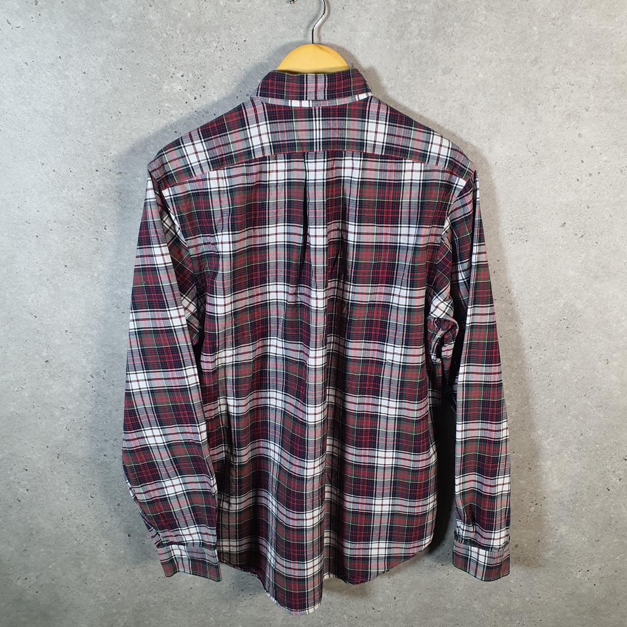 Vintage Ralph Lauren Button Down Shirt Men’s Large Checkered Red Classic Fit Pony