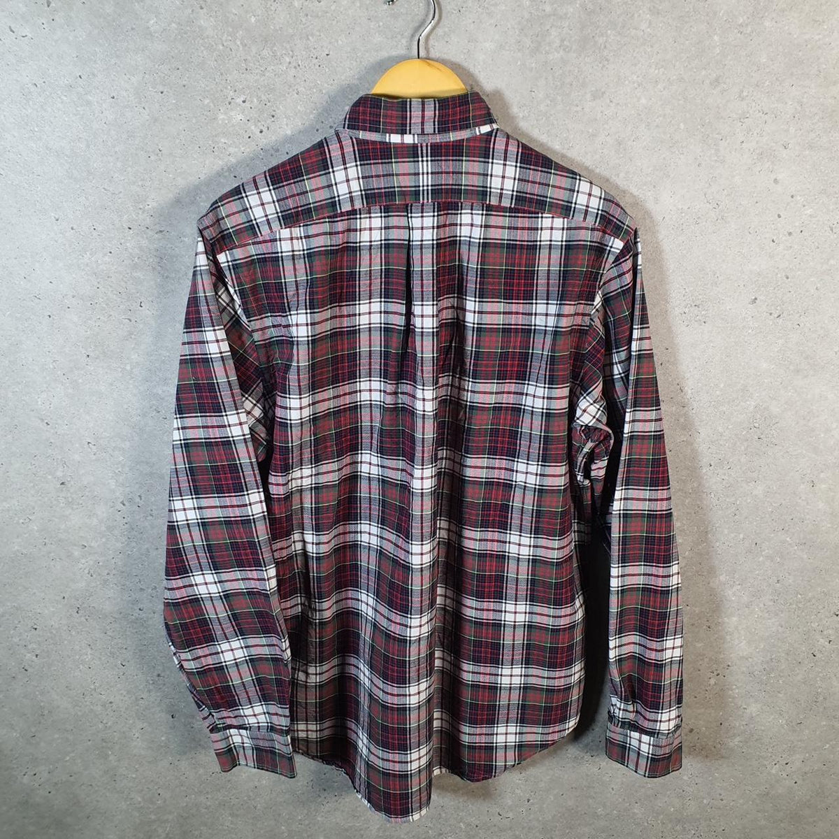 Vintage Ralph Lauren Button Down Shirt Men’s Large Checkered Red Classic Fit Pony