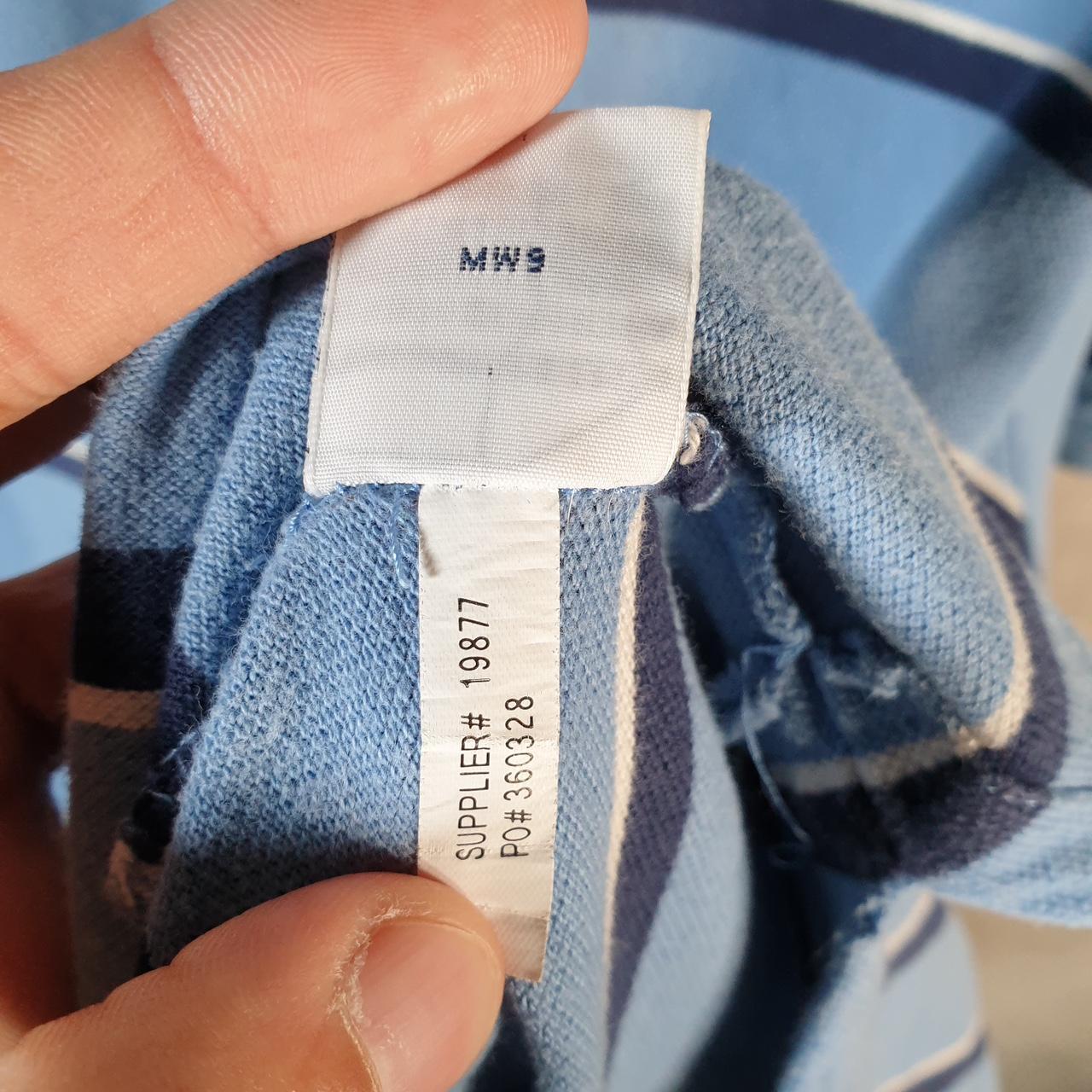 Vintage Ralph Lauren Polo Shirt Men’s 2XL Blue Striped Classic Fit Embroidered Pony