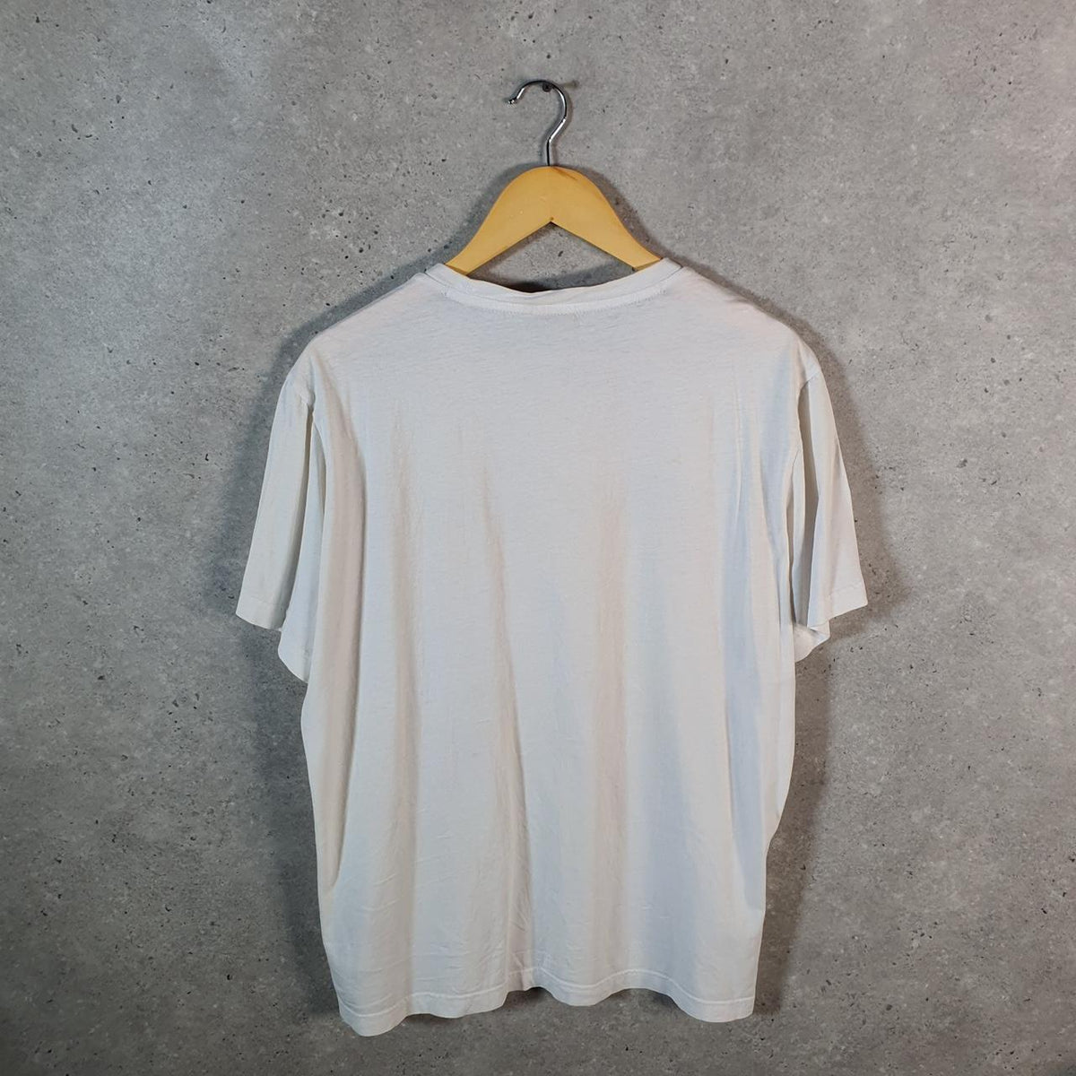 Vintage Champion Spellout T Shirt Men’s XL White Casual USA Athletic