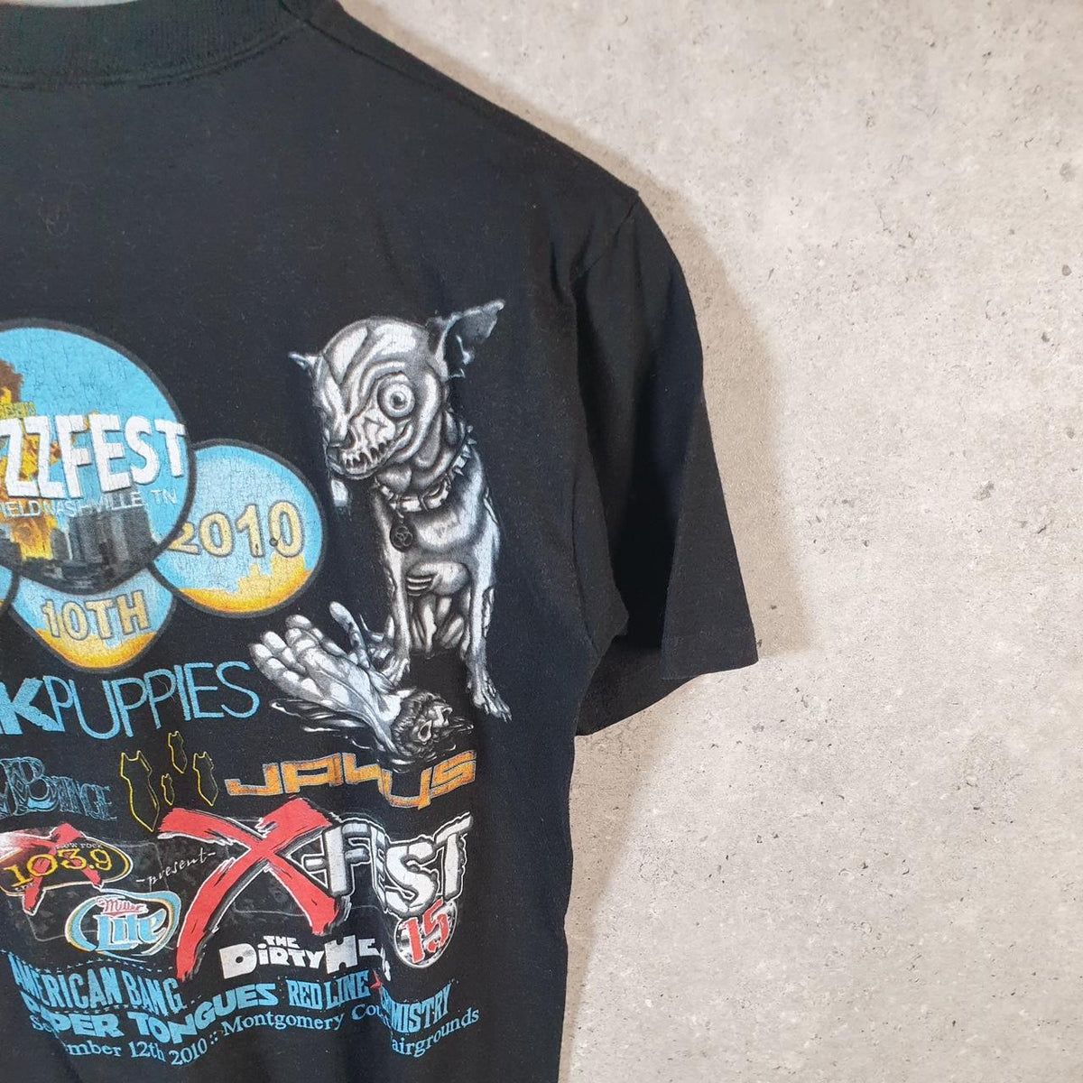 Vintage Buzzfest 2010 Shinedown Seether Montgomery County Fairgrounds T Shirt Men’s Small Black