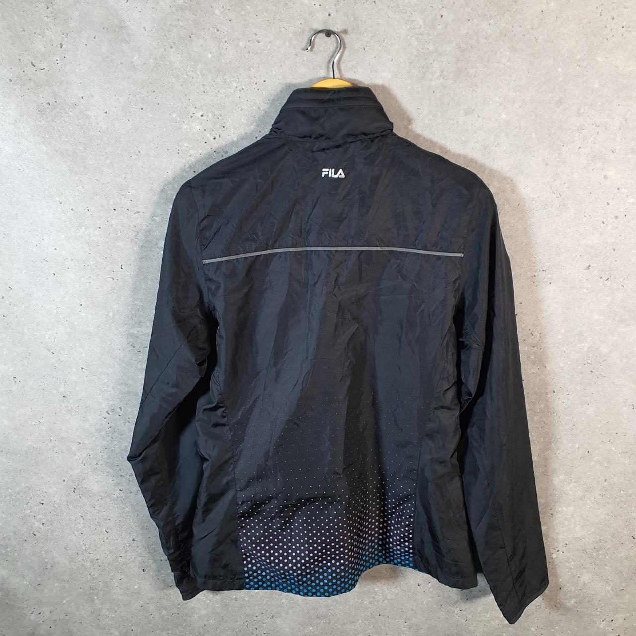 Vintage Fila Windbreaker Track Jacket Mens Medium Black Full Zip Outdoors