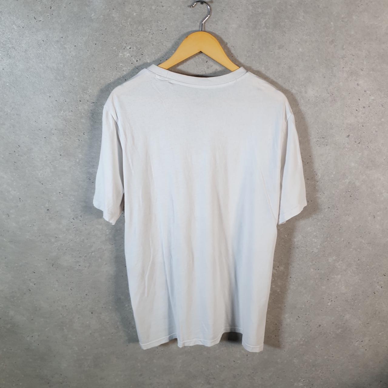 Vintage Adidas End Plastic White T Shirt Mens XL White Three Stripes Logo Athletic