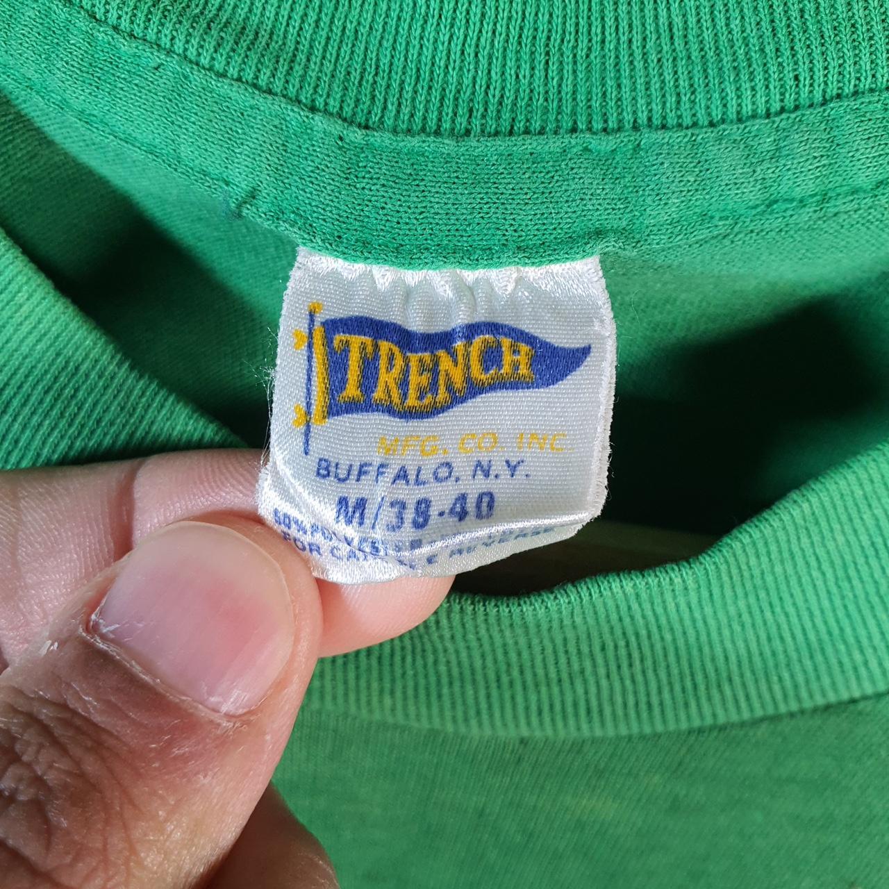 Vintage Trench New York Jets NFL 90s USA Single Stitch T Shirt Men’s Medium Green