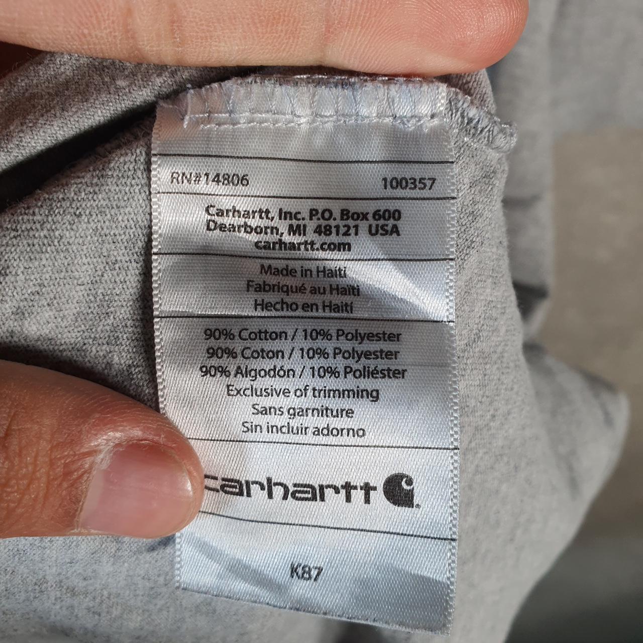 Vintage Carhartt T Shirt Men’s 2XL Tall Grey Workwear Chore Utility Original Fit