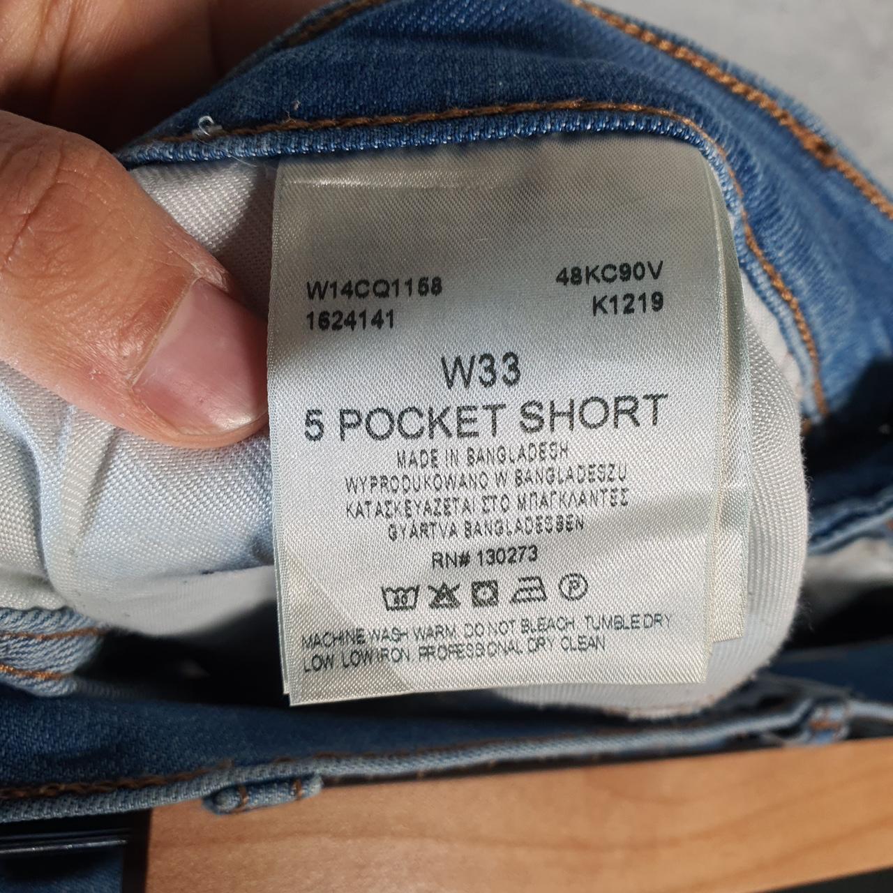 Vintage Wrangler Denim Shorts Jorts Cargo Men’s W33 Relaxed Blue Baggy Cotton