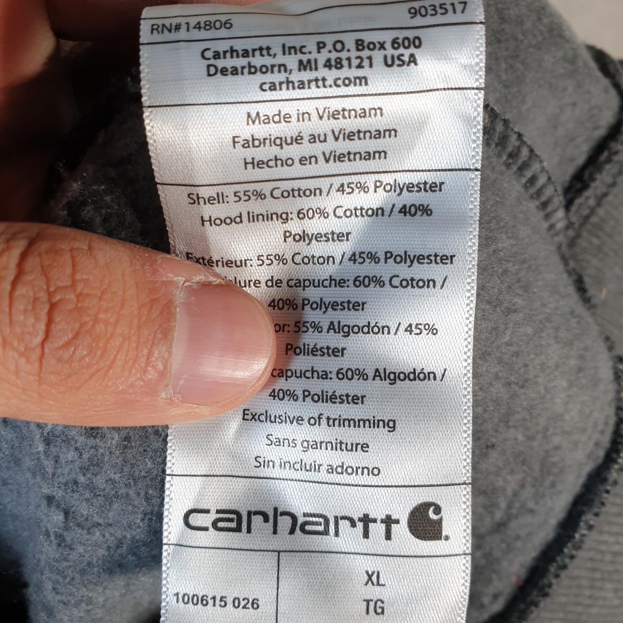 Vintage Carhartt Rain Defender Hoodie Men’s XL Grey Pullover Blank USA Loose Fit