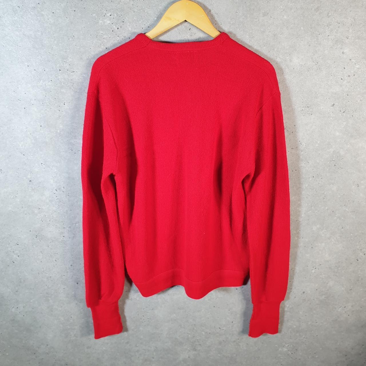 Vintage Izod Lacoste 90s USA Sweatshirt Men’s Large Red Pullover Logo Y2K Jumper