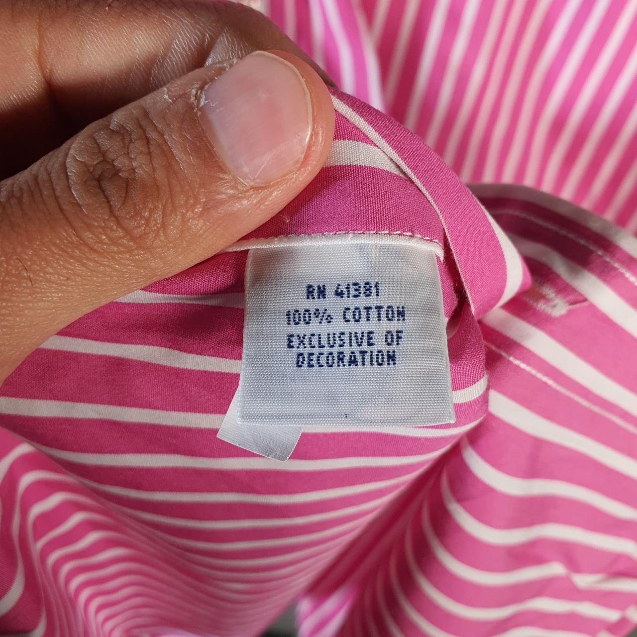 Vintage Ralph Lauren Button Down Shirt Men’s XL Pink Striped Classic Fit Pony