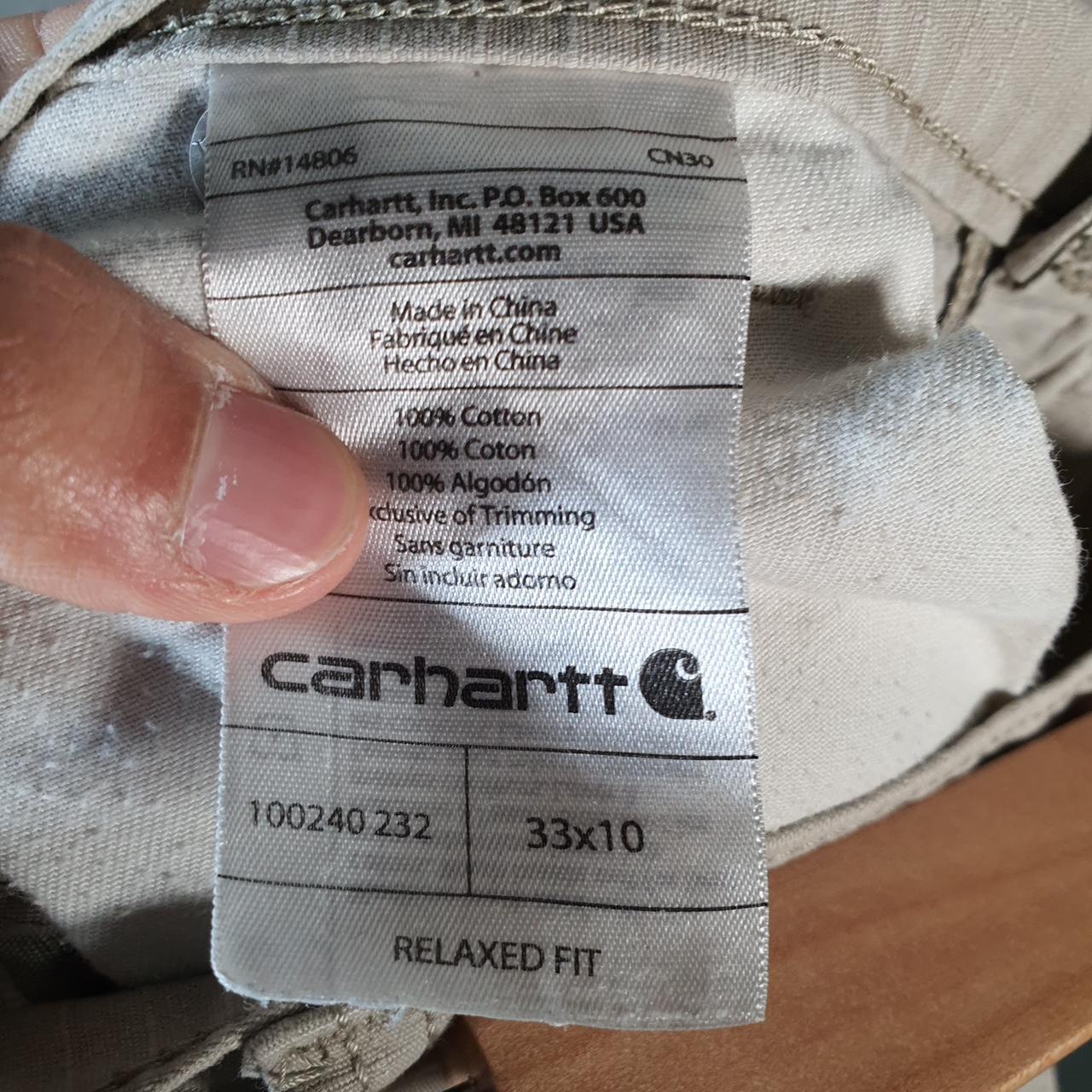 Vintage Carhartt Baggy Carpenter Shorts Jorts Cargo Men’s W33 Brown Relaxed Fit Workwear A4859