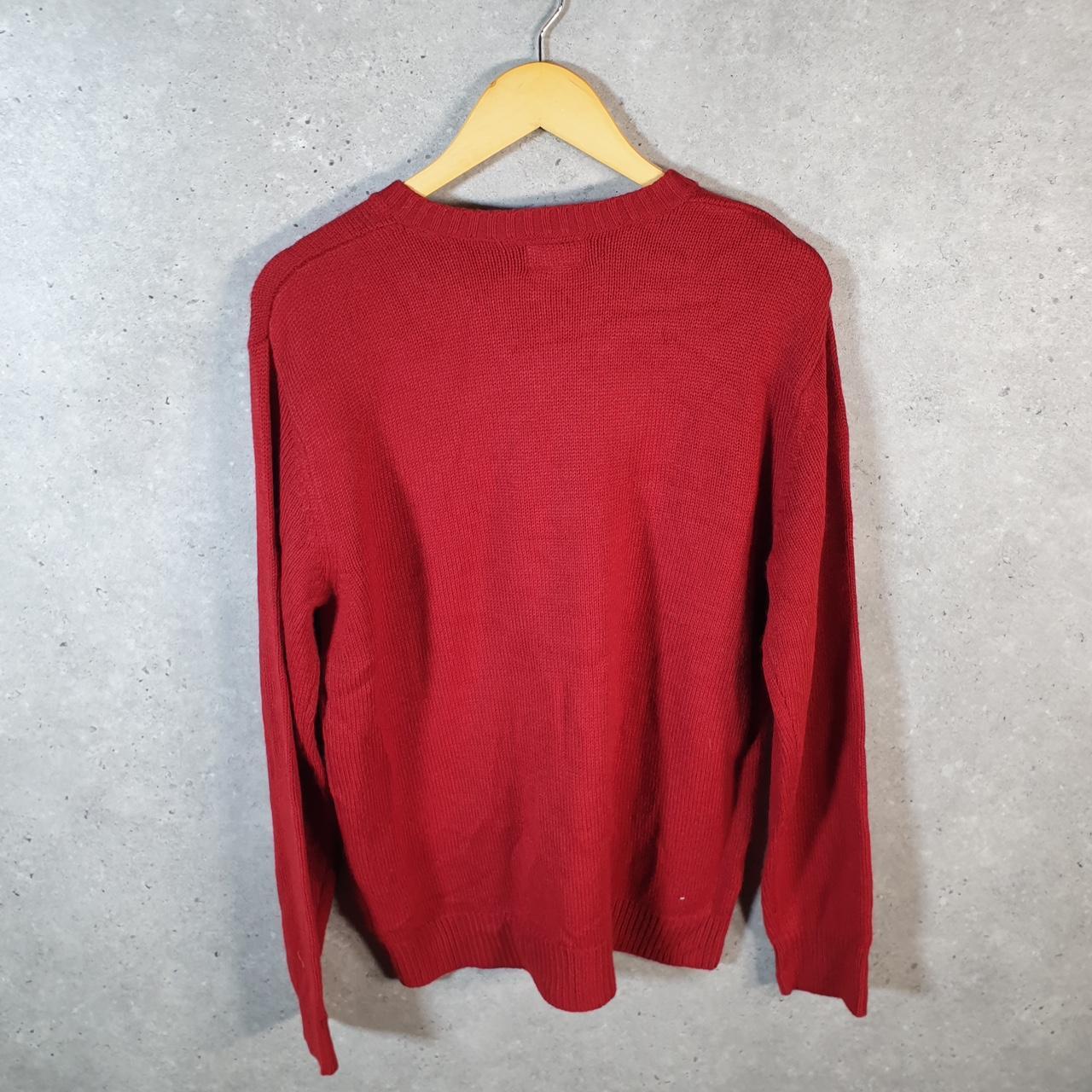 Vintage Arizona Jean Company Knit Sweater Men’s Large Red Y2K Pullover Casual