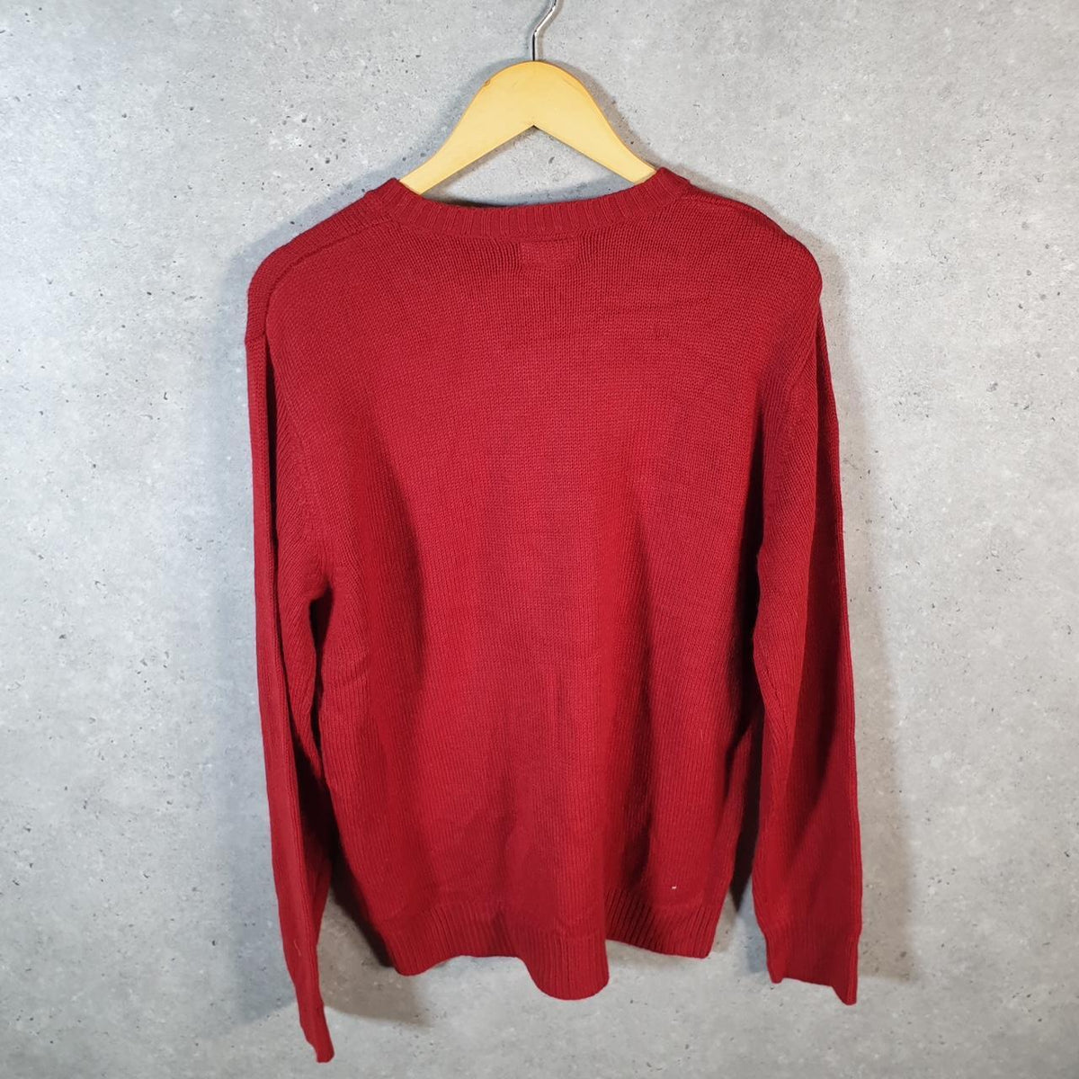 Vintage Arizona Jean Company Knit Sweater Men’s Large Red Y2K Pullover Casual