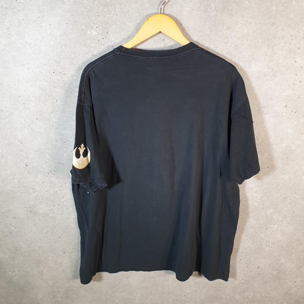 Vintage Star Wars Movie T Shirt Shirt Men’s 2XL Black Logo Graphic Spellout