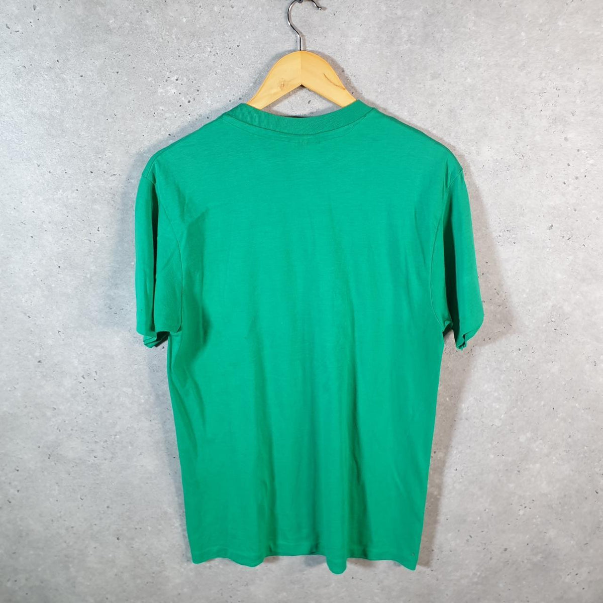 Vintage Hanes EJH Raider Band 90s USA Single Stitch T Shirt Men’s Large Green C8068