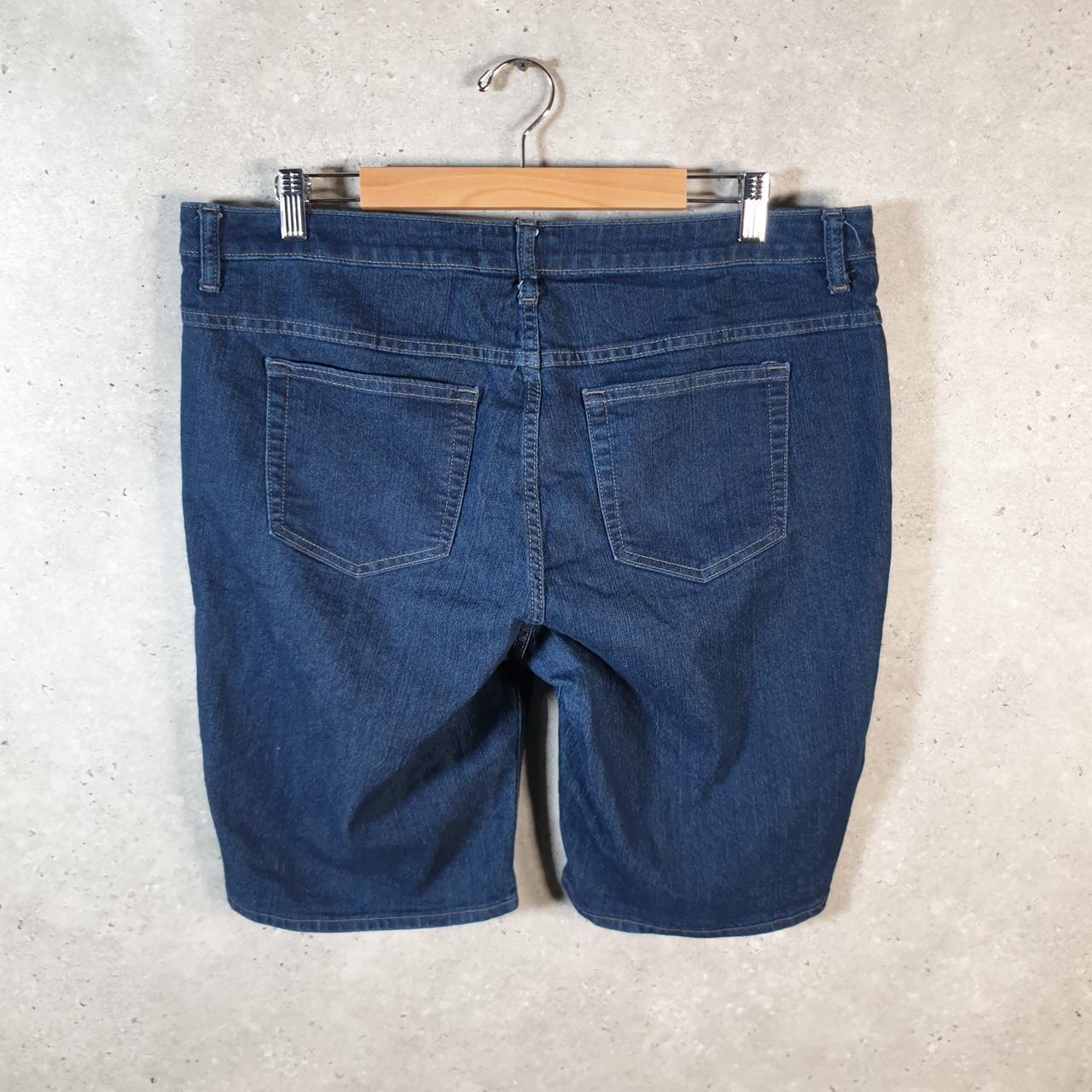 Vintage Lee Baggy Shorts Jorts Cargo Womens W38 Blue Relaxed Denim