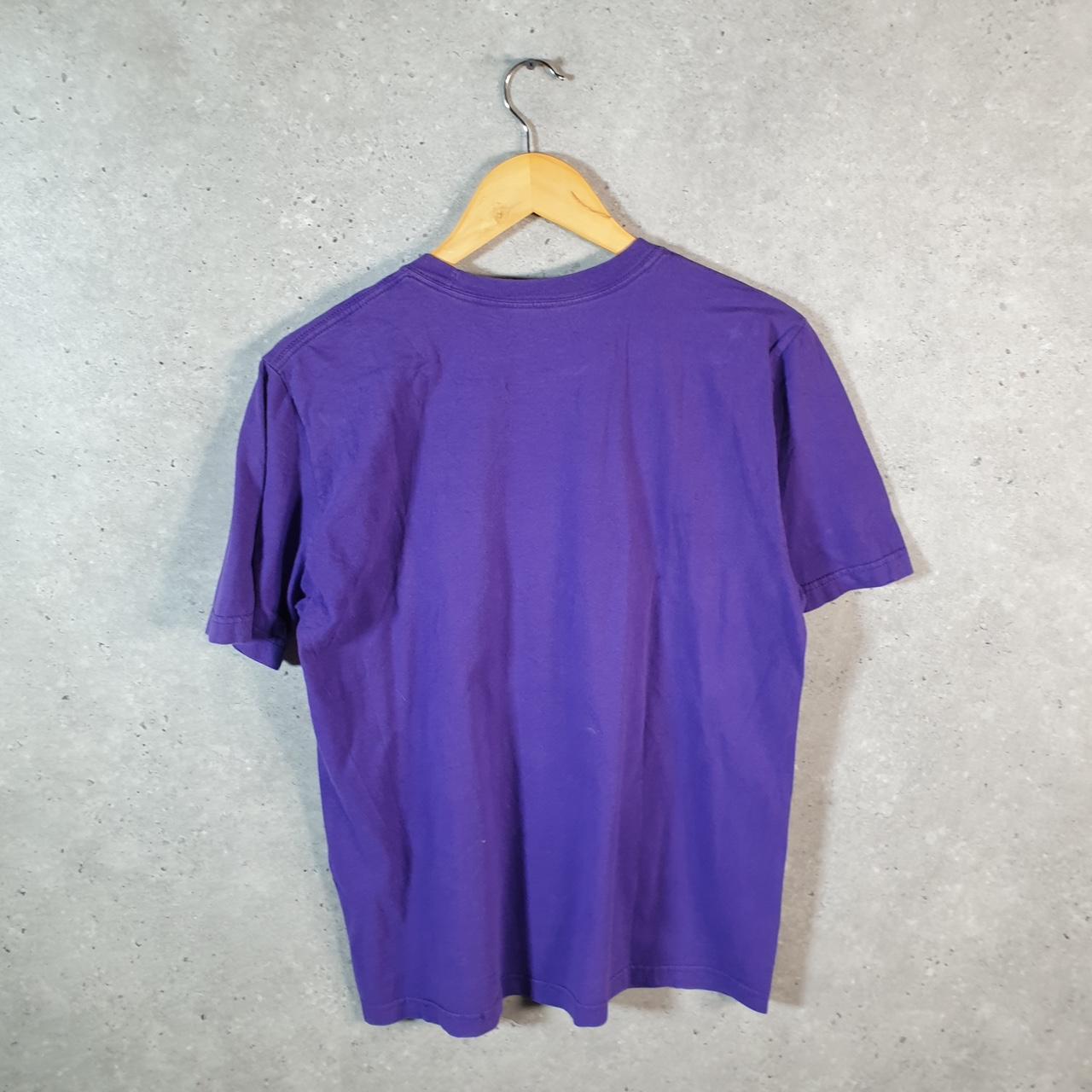 Vintage Nike T Shirt Men’s Medium Purple Printed Single Swoosh Logo Athletic C8286