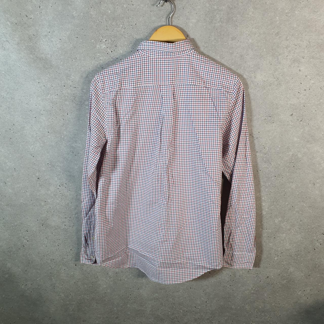 Vintage Ralph Lauren Button Down Shirt Womens Medium Red Checkered Classic Fit Cotton Pony
