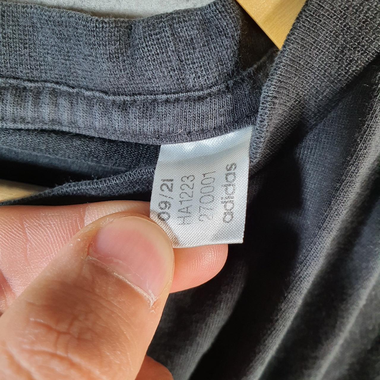 Vintage Adidas Spellout T Shirt Womens 2XL Black Three Stripes Logo Athletic