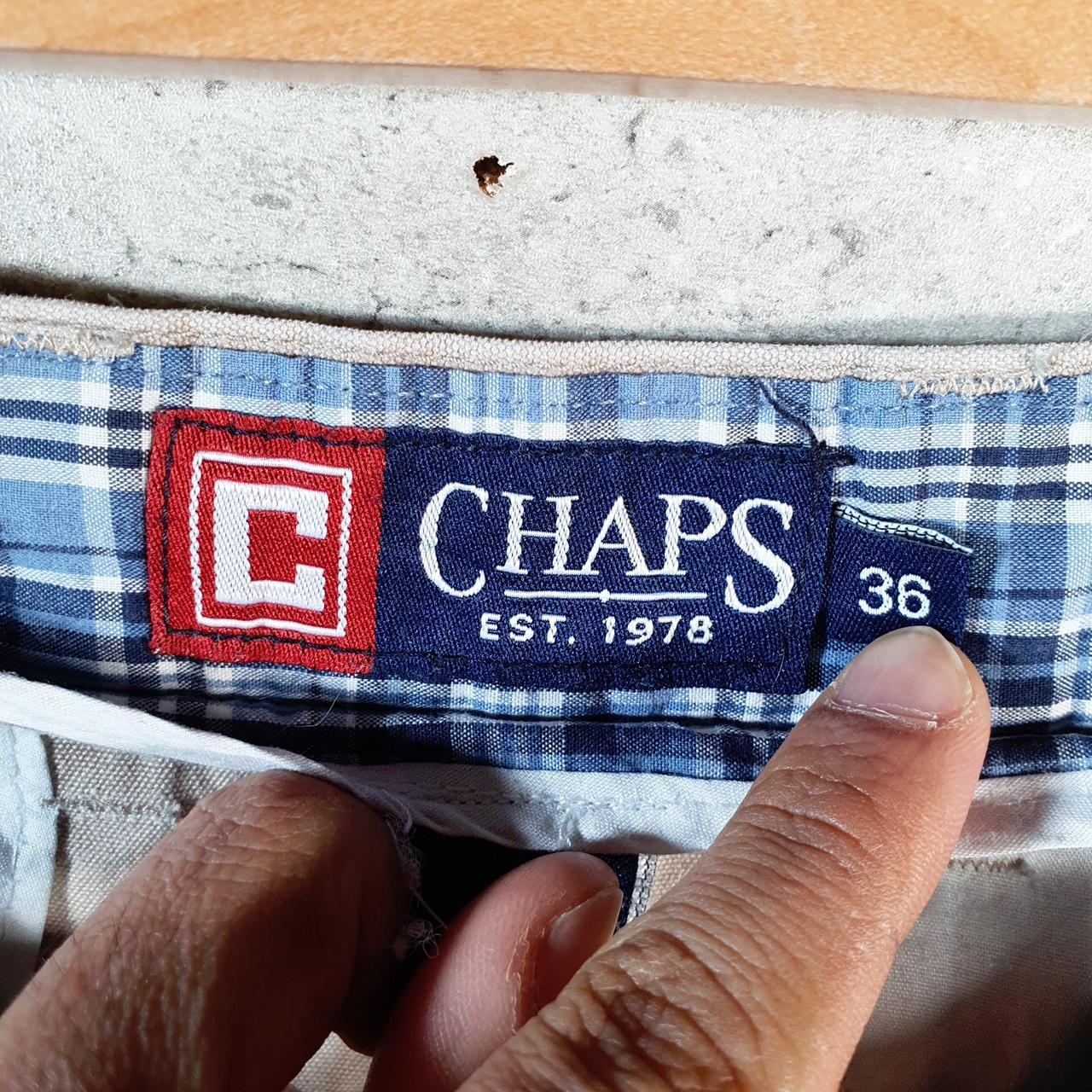 Vintage Chaps Ralph Lauren Polo Shorts Jorts Cargo Men’s W36 Beige Baggy Cotton A4450