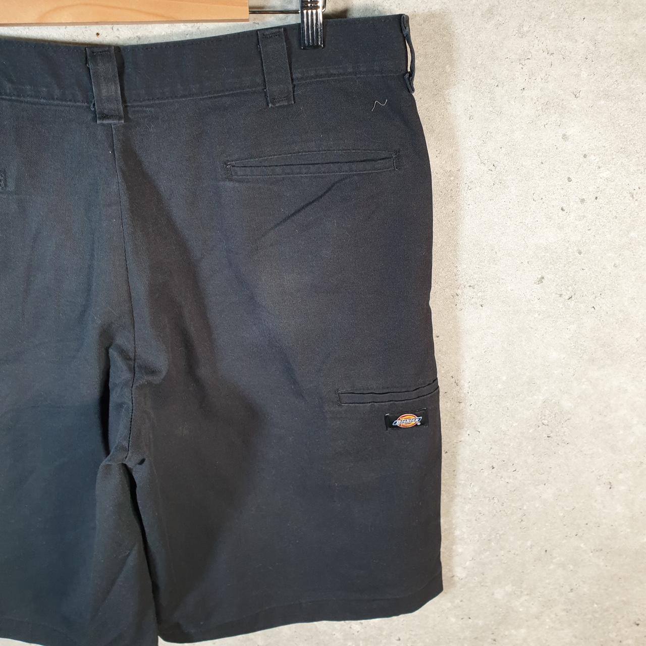 Vintage Dickies Baggy Chino Shorts Jorts Cargo Mens W36 Black Relaxed Fit