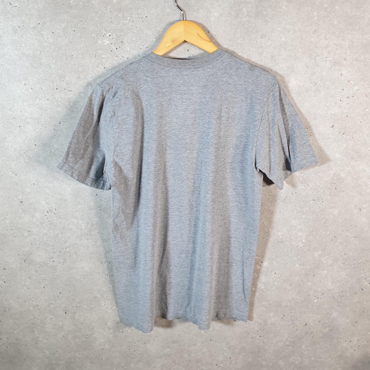 Vintage Nike T Shirt Men’s Small Grey Printed Single Swoosh Logo Athletic C8270