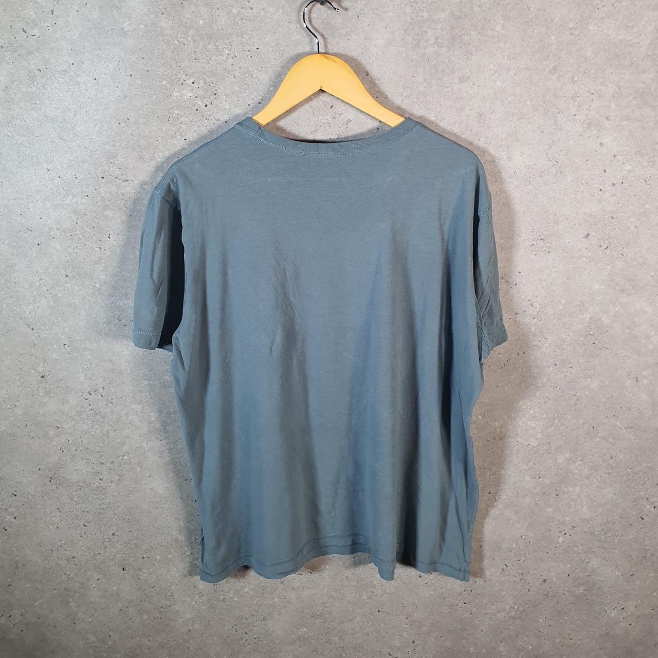 Vintage The North Face TNF Spellout T Shirt Shirt Men’s Large Blue Logo Athletic C9590