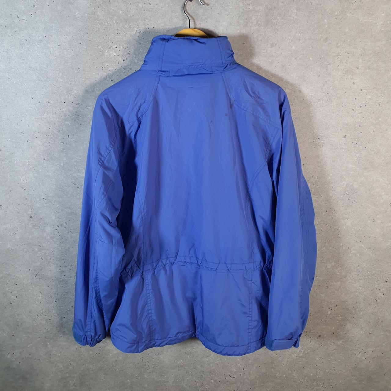 Vintage L.L. Bean Outdoors Nylon Jacket Womens Medium Blue Waterproof Hooded