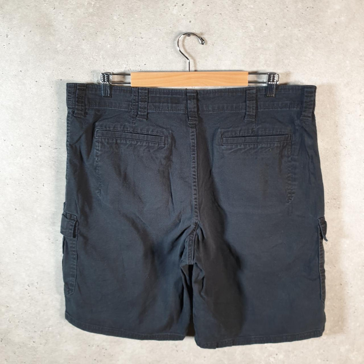 Vintage Wrangler Chino Shorts Jorts Cargo Men’s W38 Black Baggy Cotton