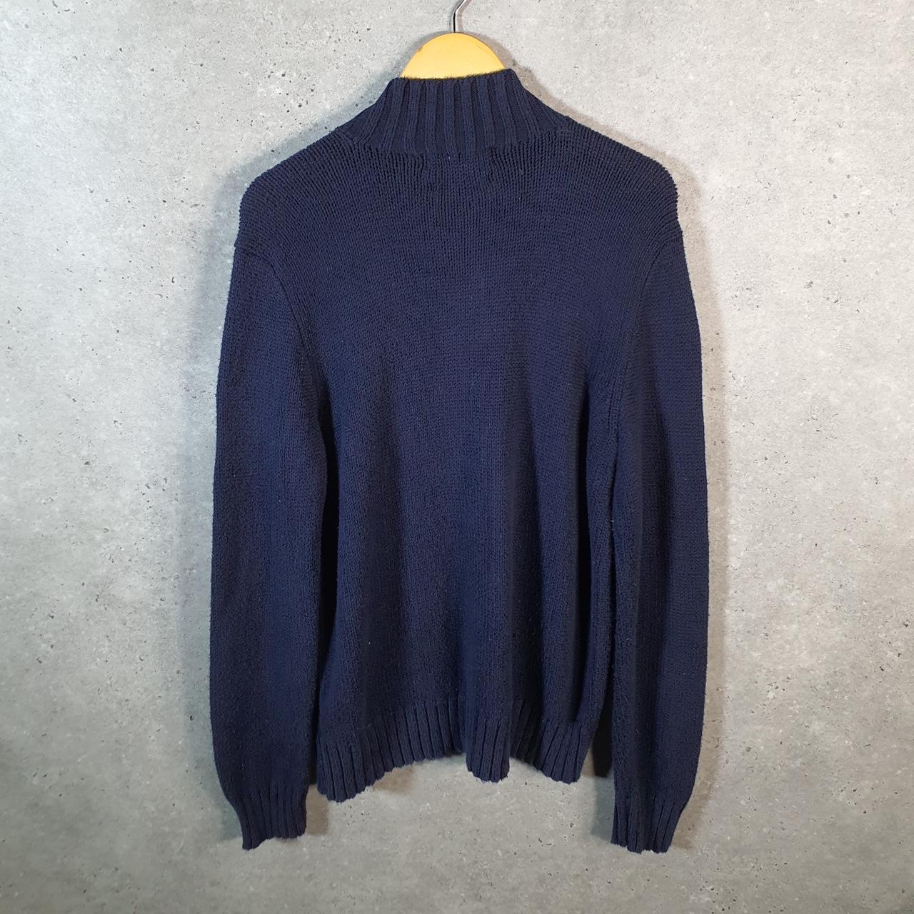 Vintage Ralph Lauren Polo 1/4 Button Sweatshirt Men’s Medium Blue Pullover Pony C8862