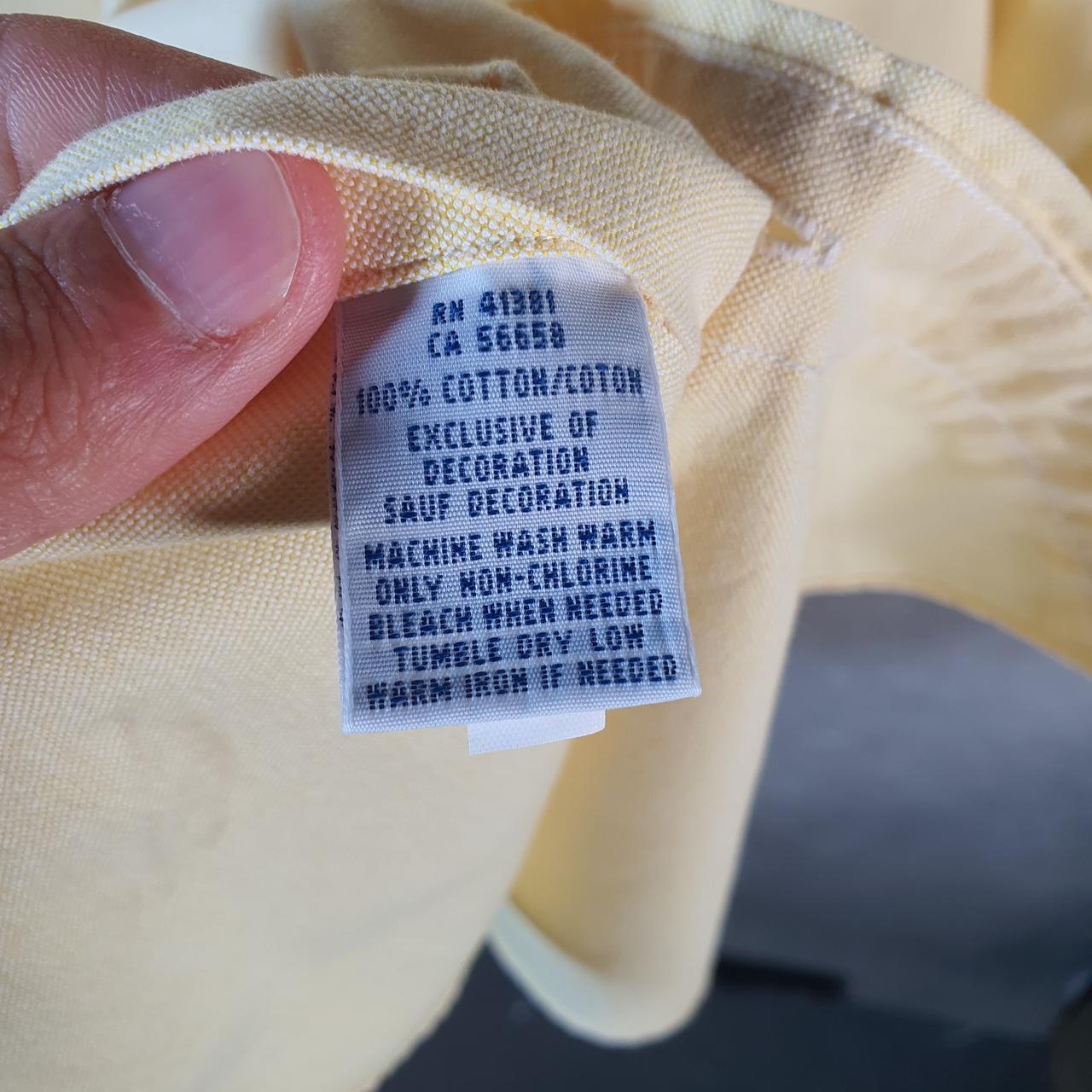 Vintage Ralph Lauren Button Down Shirt Men’s 2XL Yellow Slim Fit Cotton Pony