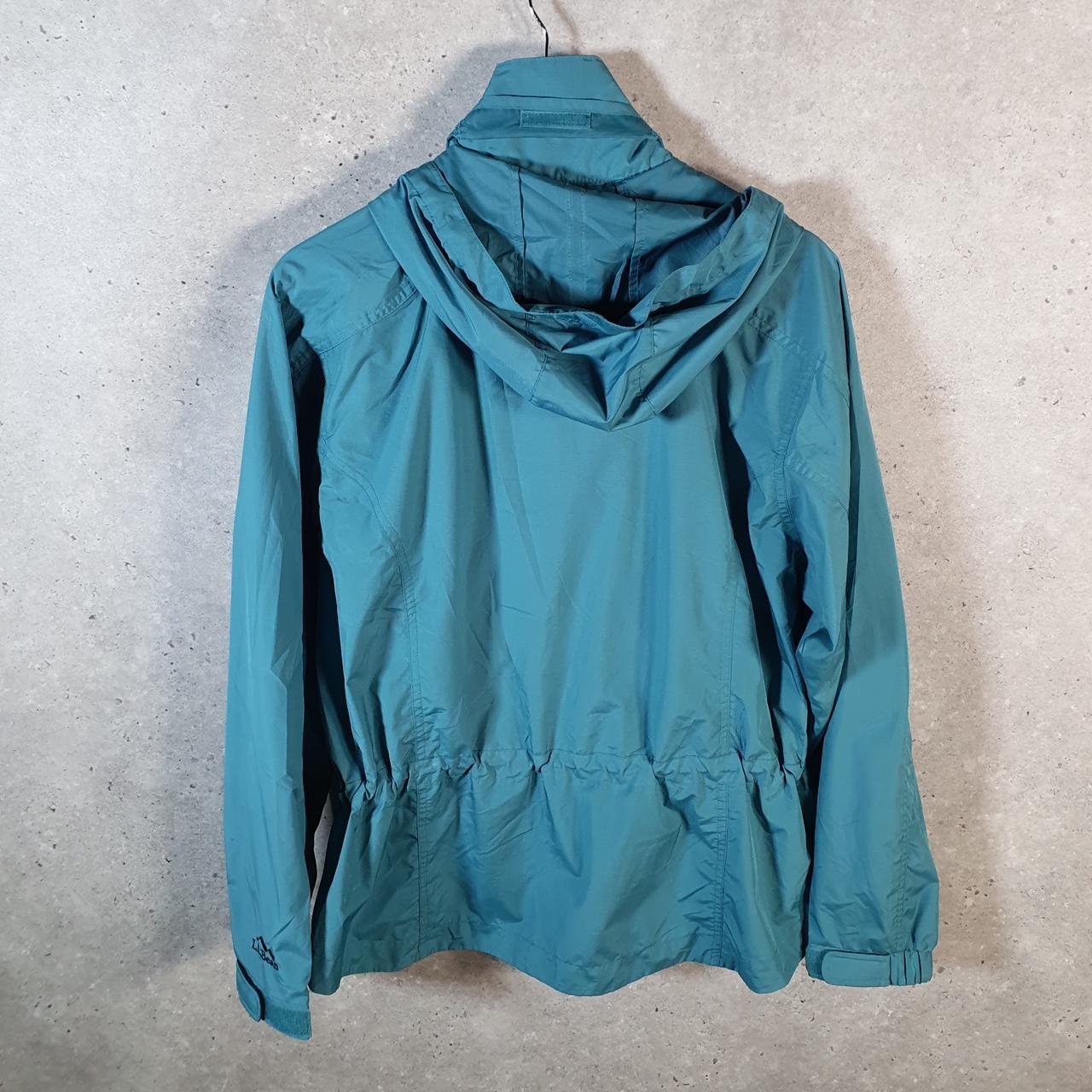 Vintage L.L. Bean Outdoors Nylon Jacket Womens Large Blue Waterproof Hooded
