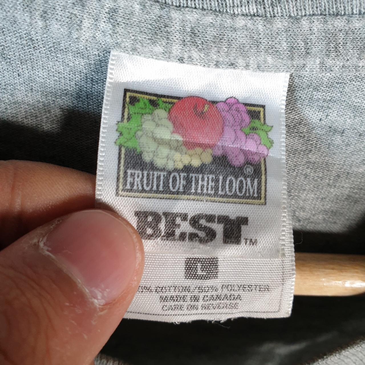 Vintage Fruit of the Loom Best Japan Edogawa 1997 USA Single Stitch T Shirt Men’s Large Grey Big Fish Vintage