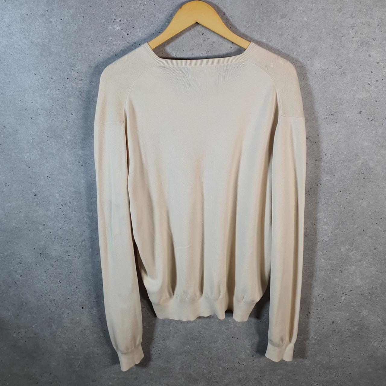 Vintage Ralph Lauren Polo Pima Cotton Sweatshirt Men’s Large Beige Pullover Pony C8859