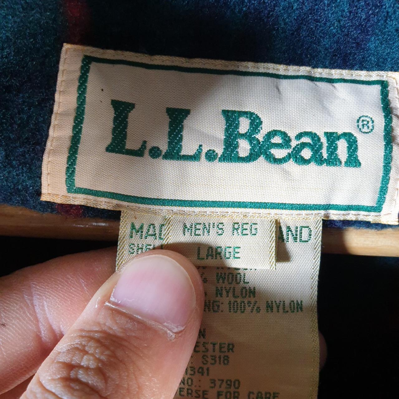 Vintage L.L. Bean Outdoors Thinsulate Nylon Jacket Mens Large Blue Full Zip Waterproof