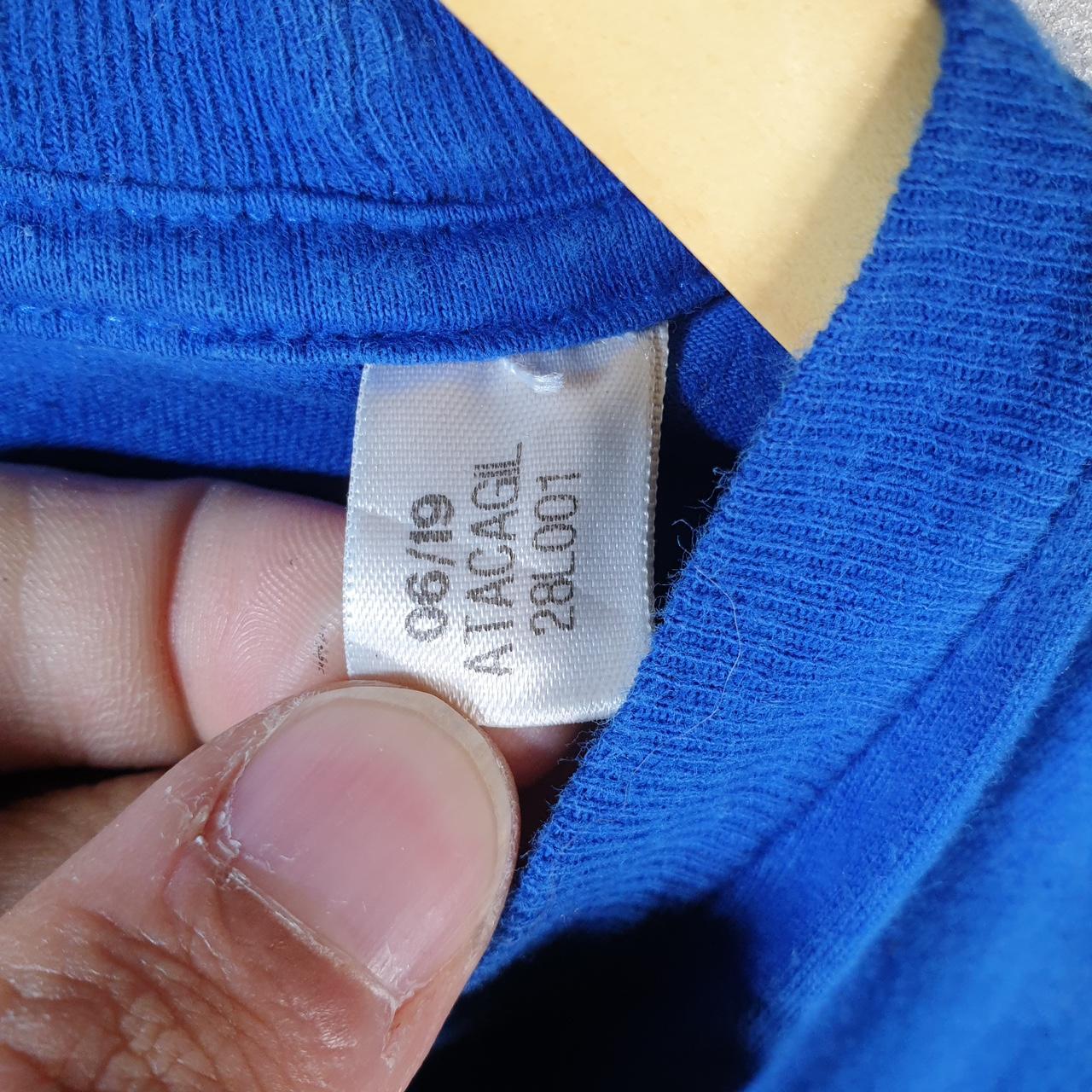 Vintage Adidas Amplifier T Shirt Shirt Men’s Large Blue Three Stripes Logo Athletic C9787