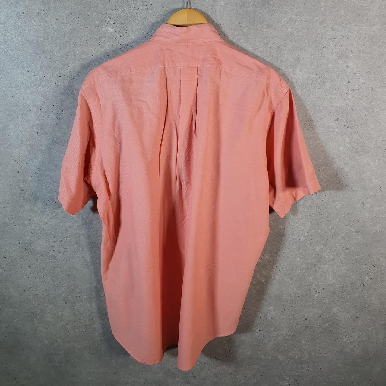Vintage Ralph Lauren Button Down Shirt Men’s Medium Pink Classic Cotton Pony Casual Big Fish Vintage