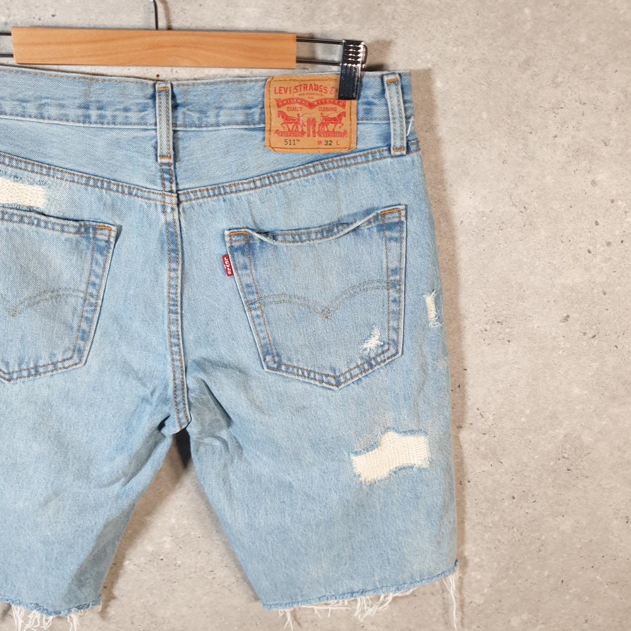 Vintage Levi’s 511 Baggy Shorts Jorts Cargo Mens W32 Blue Relaxed Denim